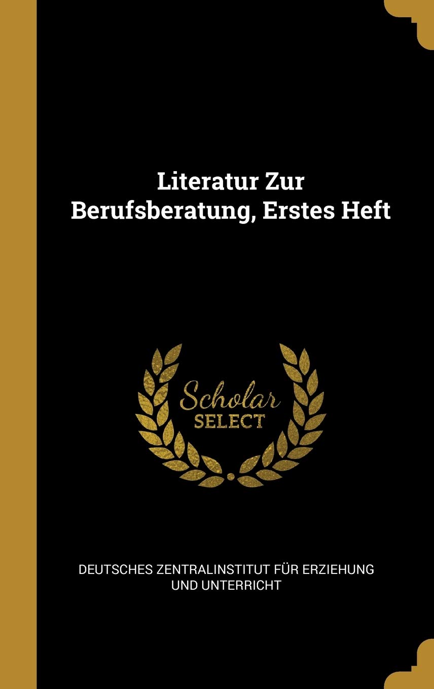 Literatur Zur Berufsberatung, Erstes Heft Business, Finance & Career
