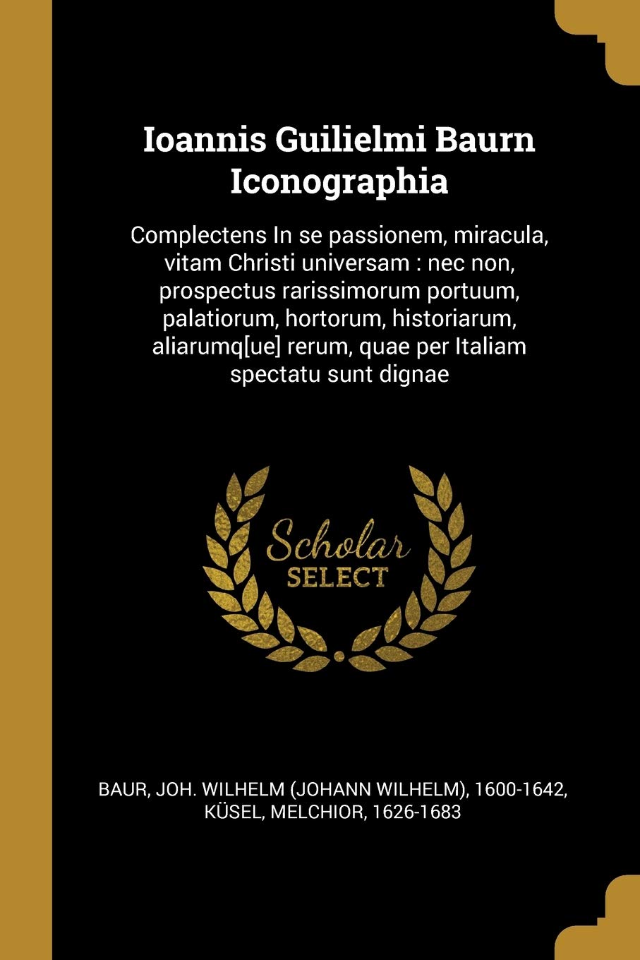 Ioannis Guilielmi Baurn Iconographia: Complectens In se passionem, miracula, vitam Christi universam: nec non, prospectus rarissimorum portuum, ... rerum, quae per Italiam spectatu sunt dignae Politics & History