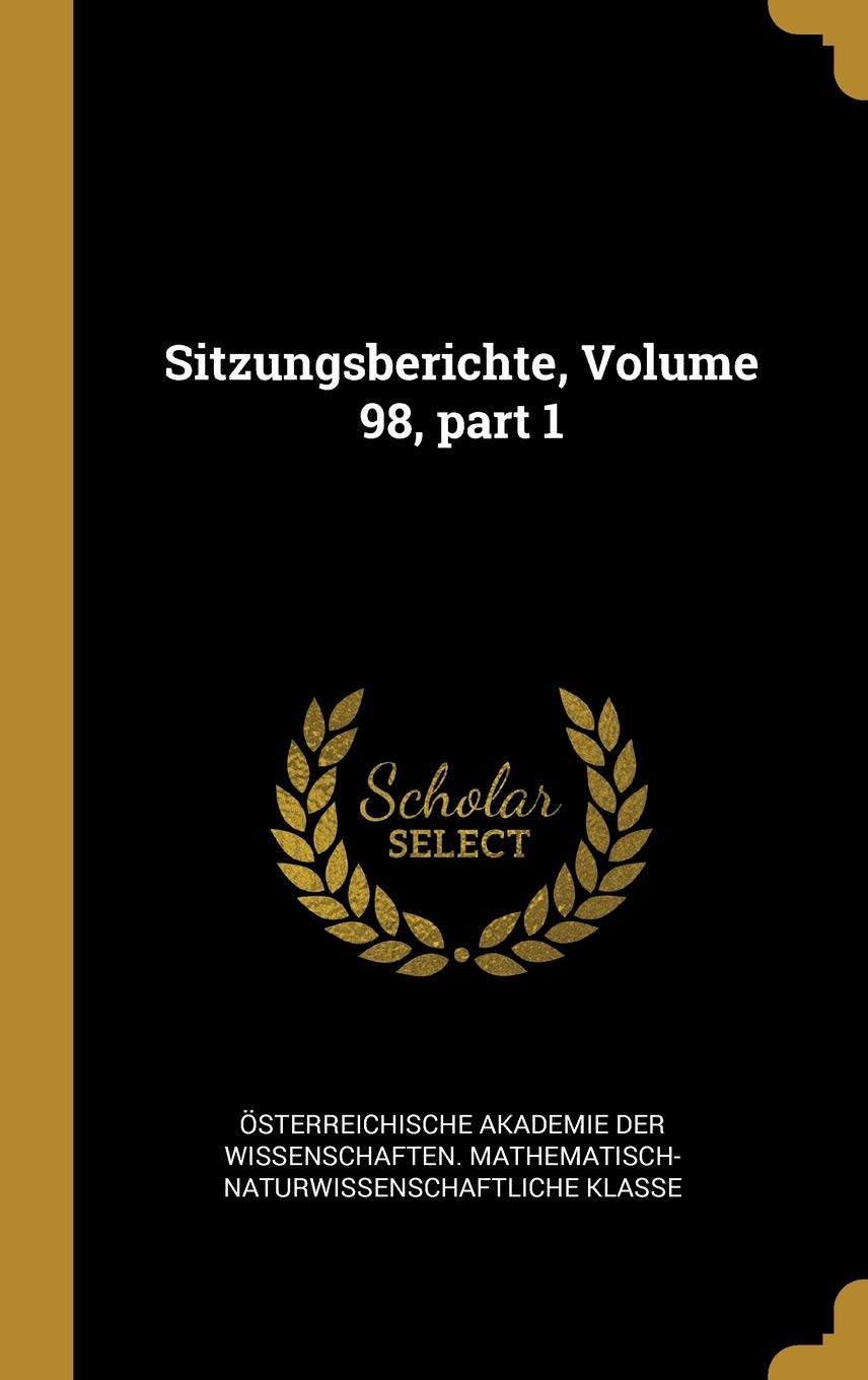 Sitzungsberichte, Volume 98, part 1 Children's books