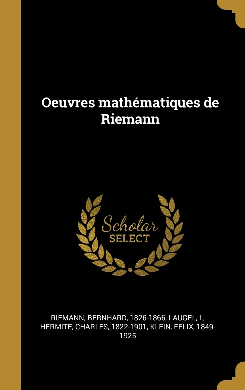Oeuvres mathématiques de Riemann book