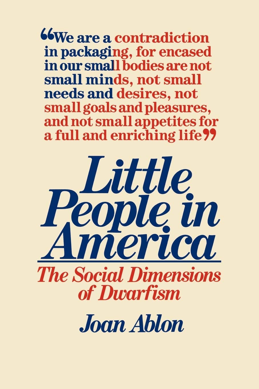 Little People in America: The Social Dimension of Dwarfism Law