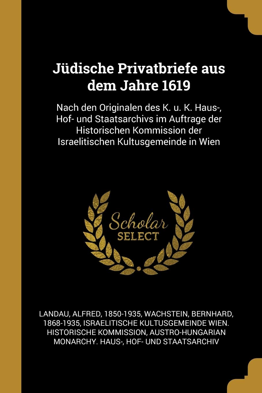 Jüdische Privatbriefe aus dem Jahre 1619: Nach den Originalen des K. u. K. Haus-, Hof- und Staatsarchivs im Auftrage der Historischen Kommission der Israelitischen Kultusgemeinde in Wien Social Sciences