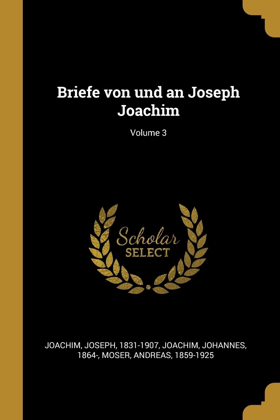Briefe von und an Joseph Joachim; Volume 3 Essays & Short Stories