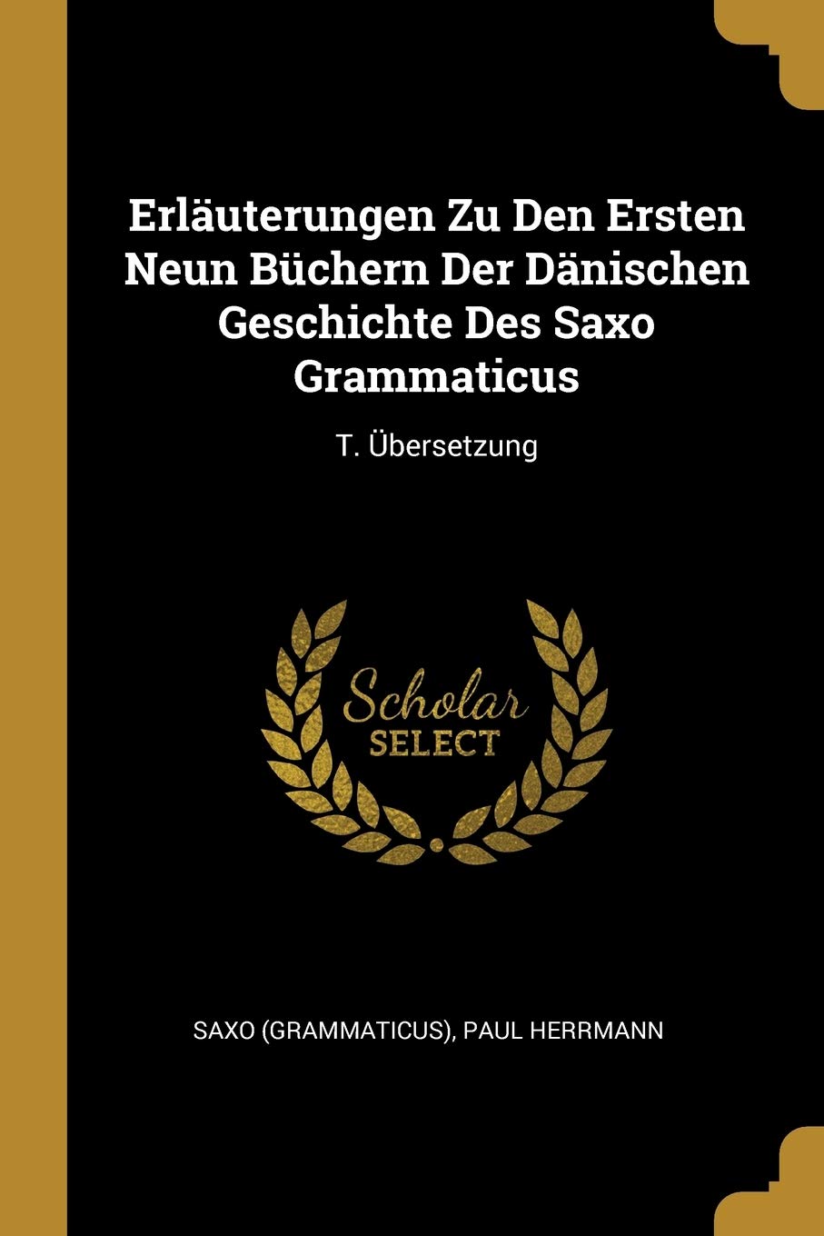 Erläuterungen Zu Den Ersten Neun Büchern Der Dänischen Geschichte Des Saxo Grammaticus: T. Übersetzung Politics & History
