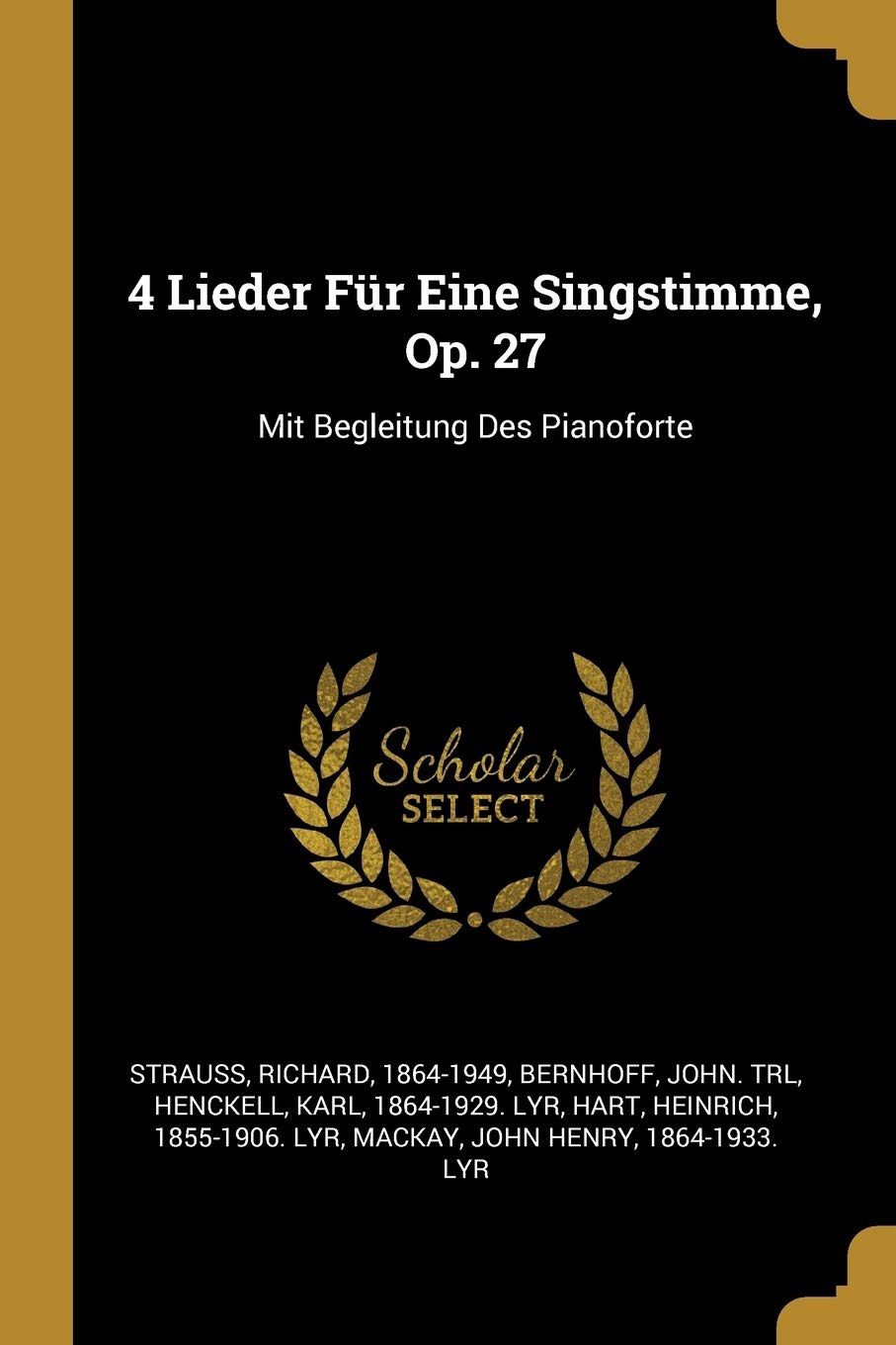 4 Lieder Für Eine Singstimme, Op. 27: Mit Begleitung Des Pianoforte Politics & History