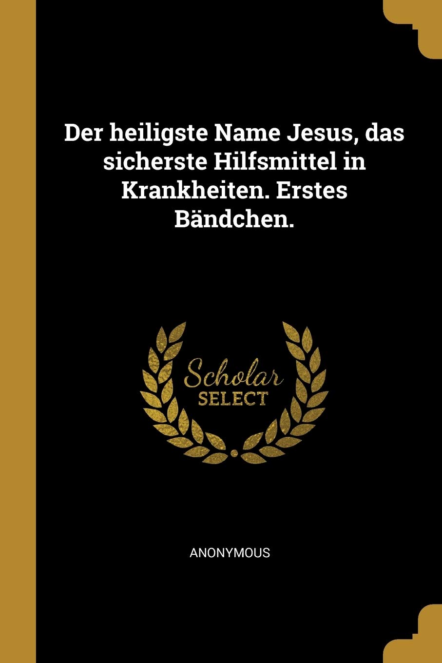 Der heiligste Name Jesus, das sicherste Hilfsmittel in Krankheiten. Erstes Bändchen. Politics & History