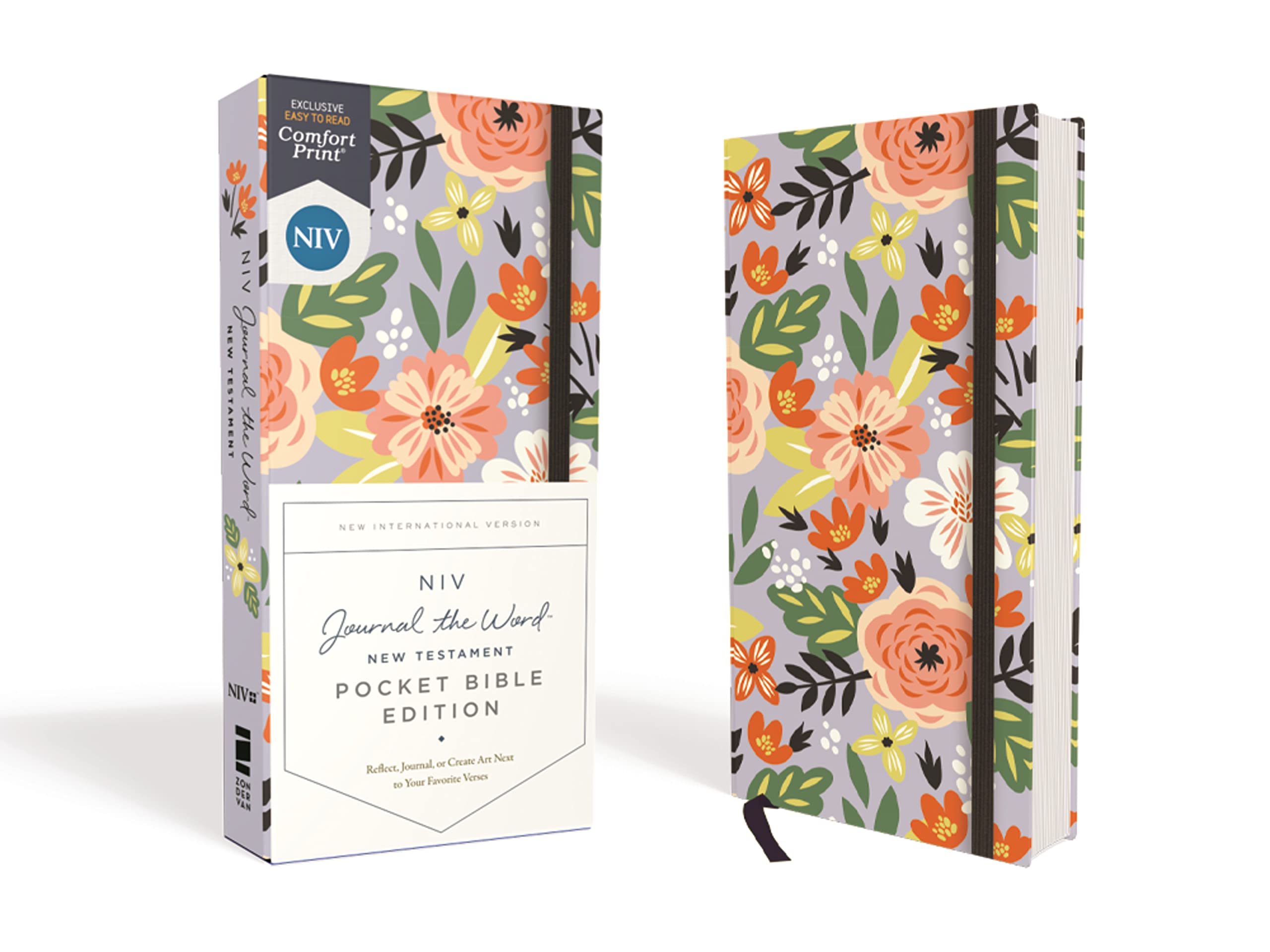 NIV, Journal the Word New Testament (Perfect for Note-Taking), Pocket Bible Edition, Hardcover, Floral, Red Letter, Comfort Print: New International ... Comfort Print (NIV Journal the Word Bible) Religion & Esotericism