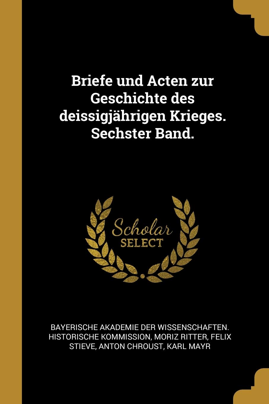 Briefe und Acten zur Geschichte des deissigjhrigen Krieges. Sechster Band. Politics & History