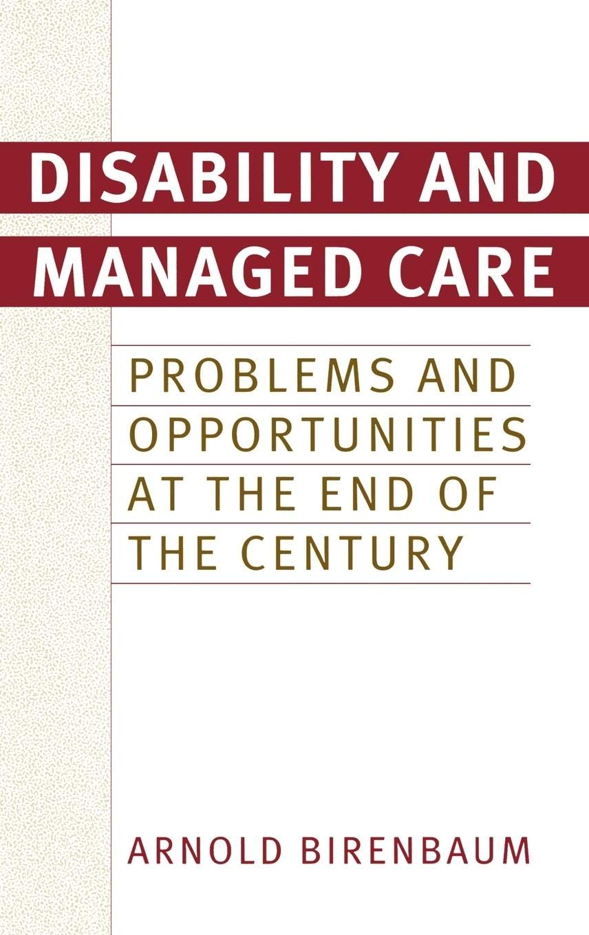 Product Image: Disability and Managed Care
