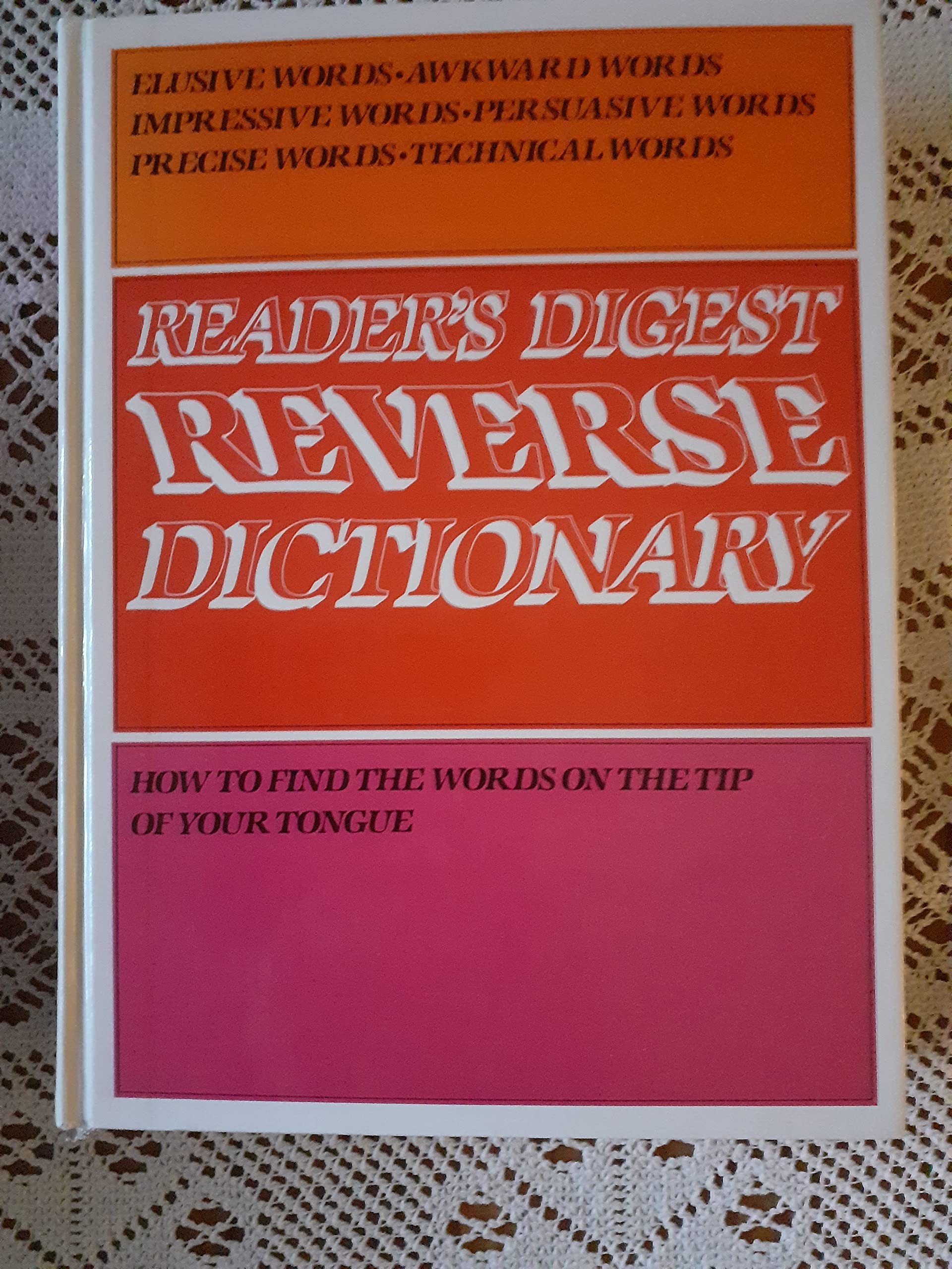 Reverse Dictionary Reference Books