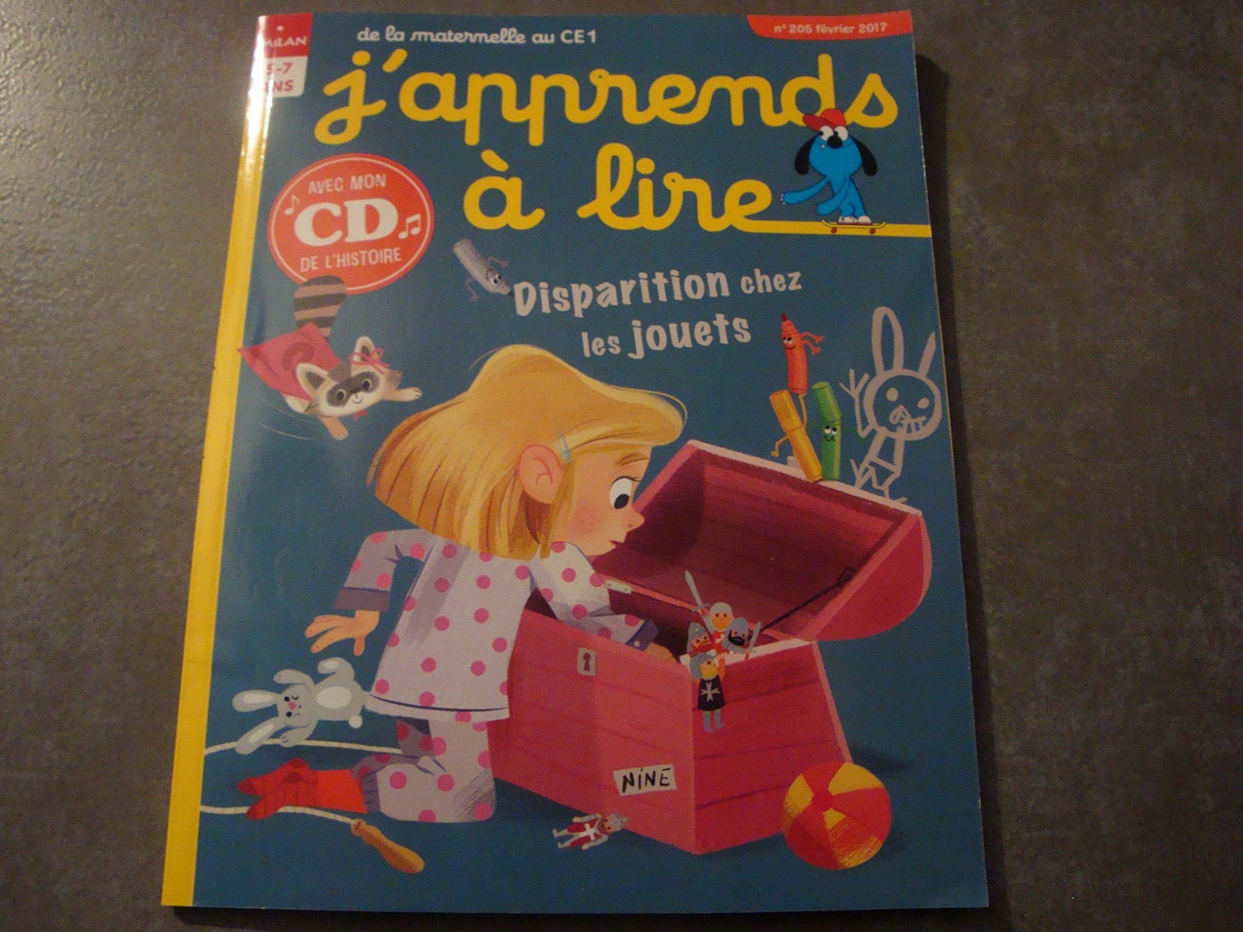 J'APPRENDS à LIRE MAG N°205 !! (DE LA MATERNELLE AU CE1) "DISPARITION CHEZ LES JOUETS" AVEC MON CD DE L'HISTOIRE book