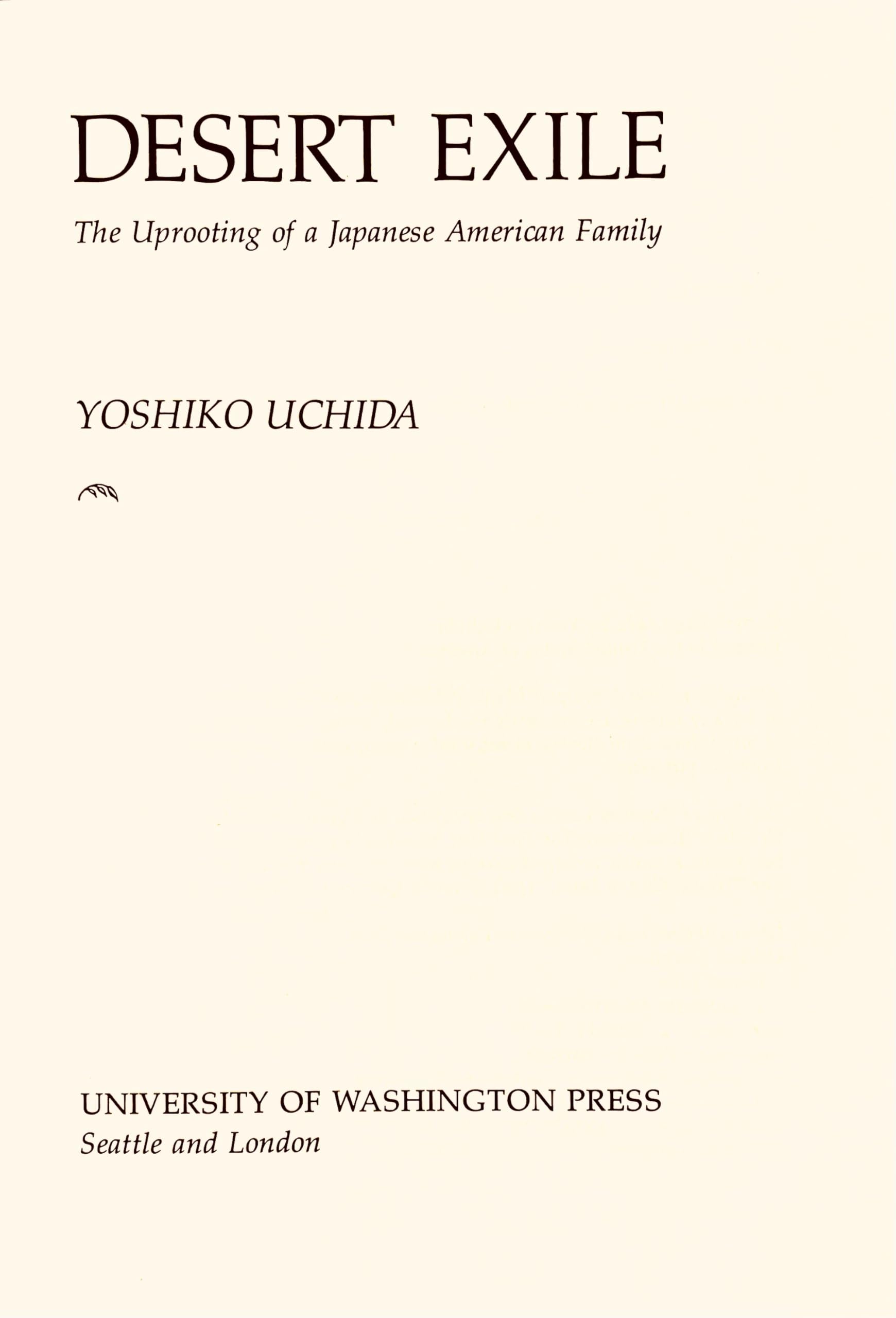 Desert Exile: The Uprooting of a Japanese American Family (Classics of Asian American Literature) Partnership & Love