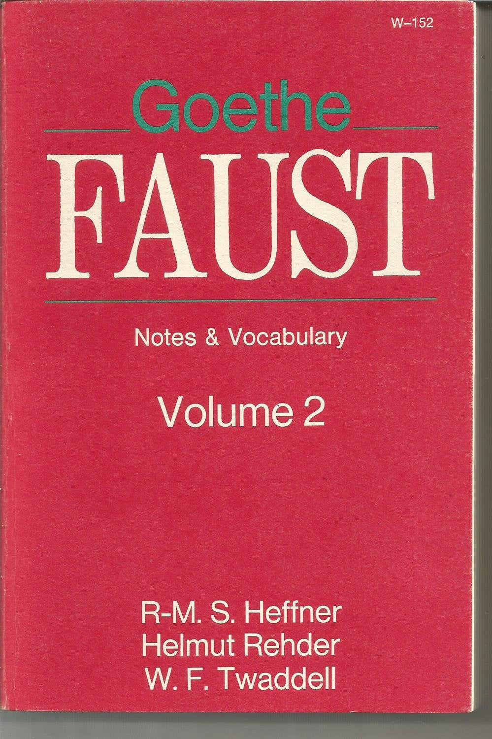 Notes and Vocabulary (v. 2) (Faust) Books