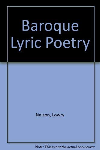 Product Image: Baroque Lyric Poetry
