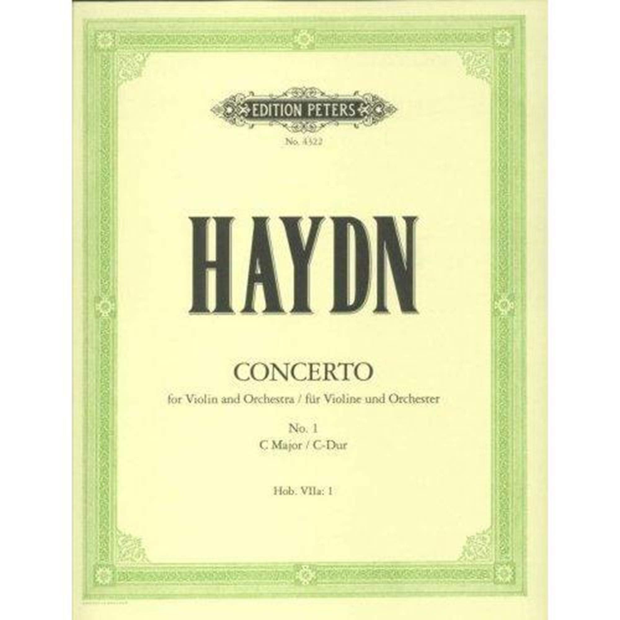 Violin Concerto in C Hob. Viia 1 Edition for Violin and Piano: Edition for Viola and Piano (Edition Peters) Arts & Music