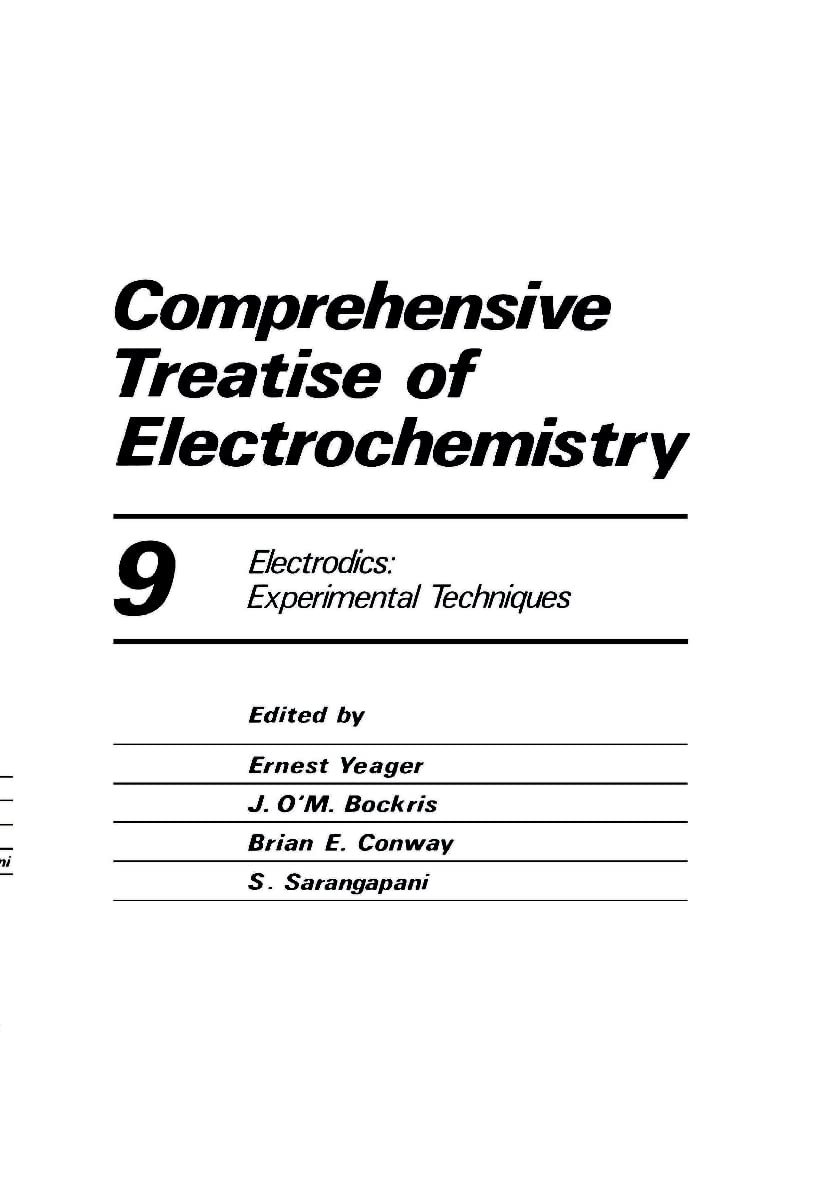 Comprehensive Treatise of Electrochemistry book