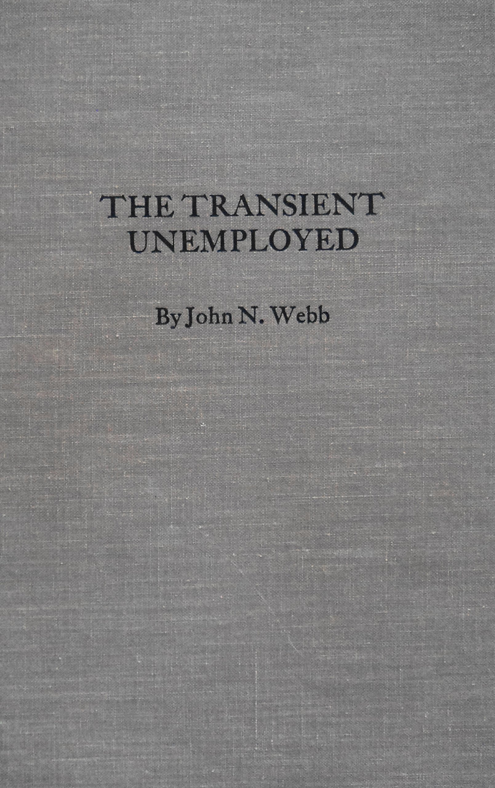 The Transient Unemployed: A Description And Analysis Of The Transient Relief Polulation Leisure, Home & Garden