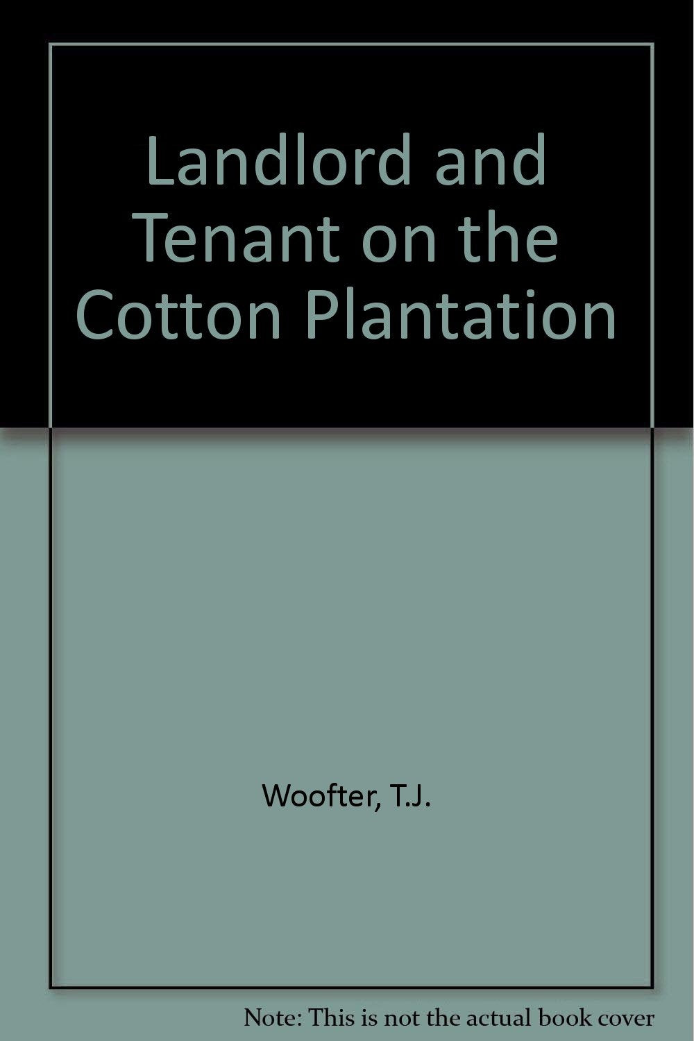 Landlord And Tenant On The Cotton Plantation Leisure, Home & Garden