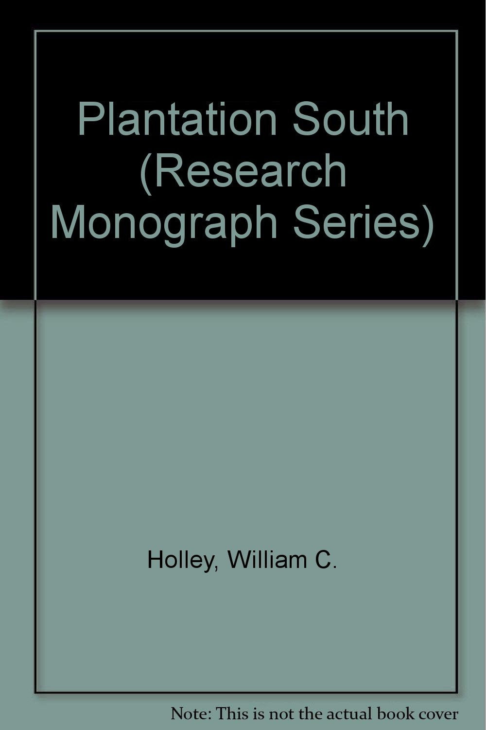 The Plantation South 1934-1937 (Research Monograph Series, Band 22) Business, Finance & Career
