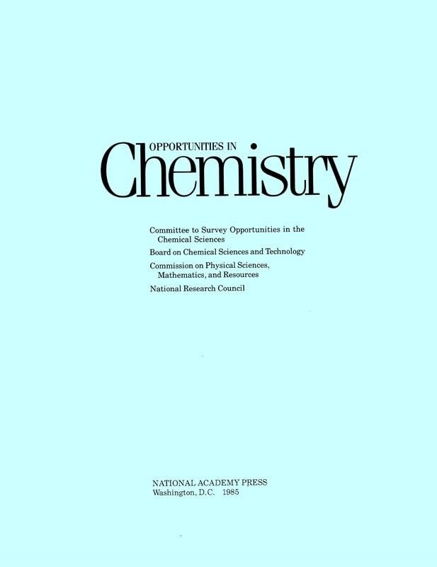 Opportunities in Chemistry book