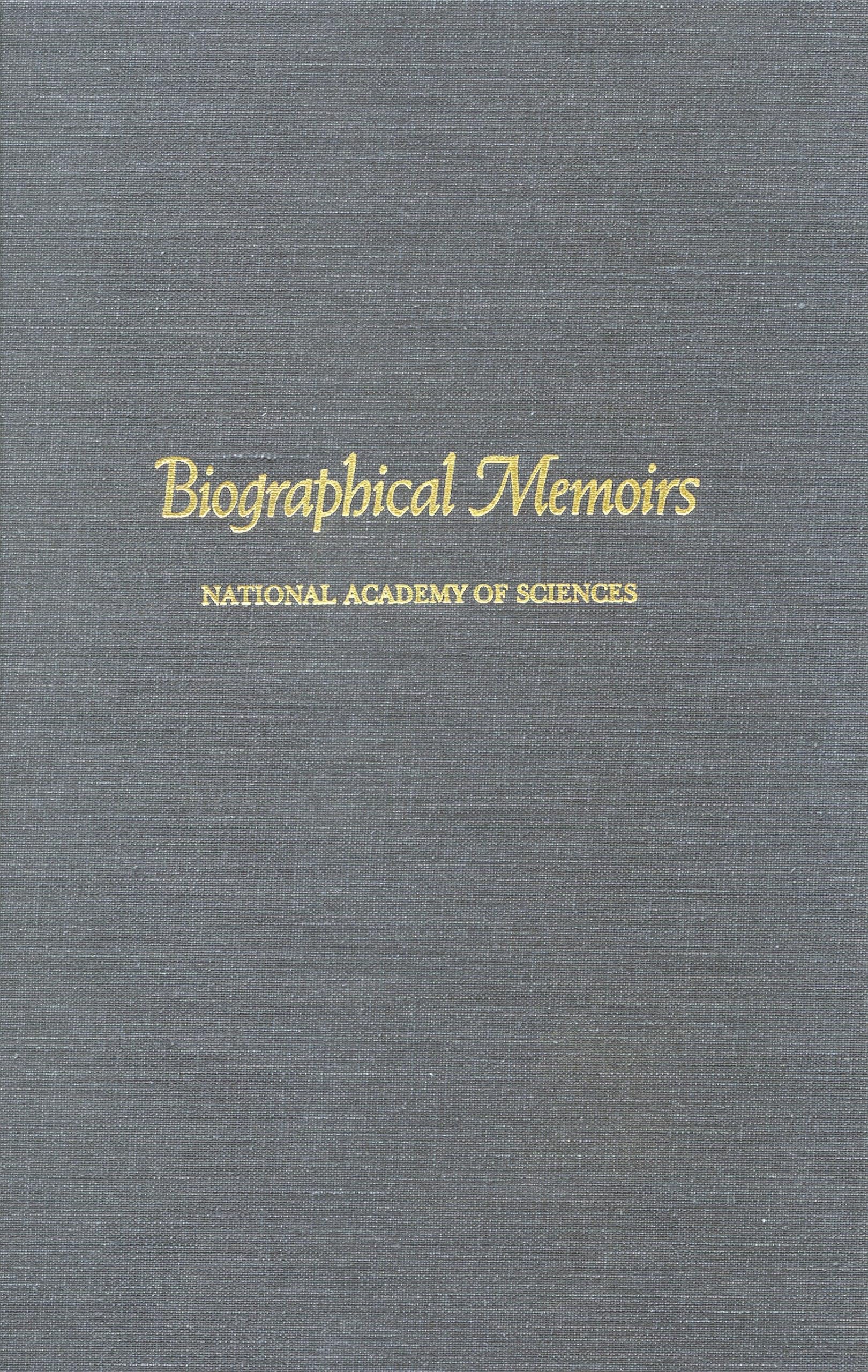 Biographical Memoirs: Volume 44 Medicine