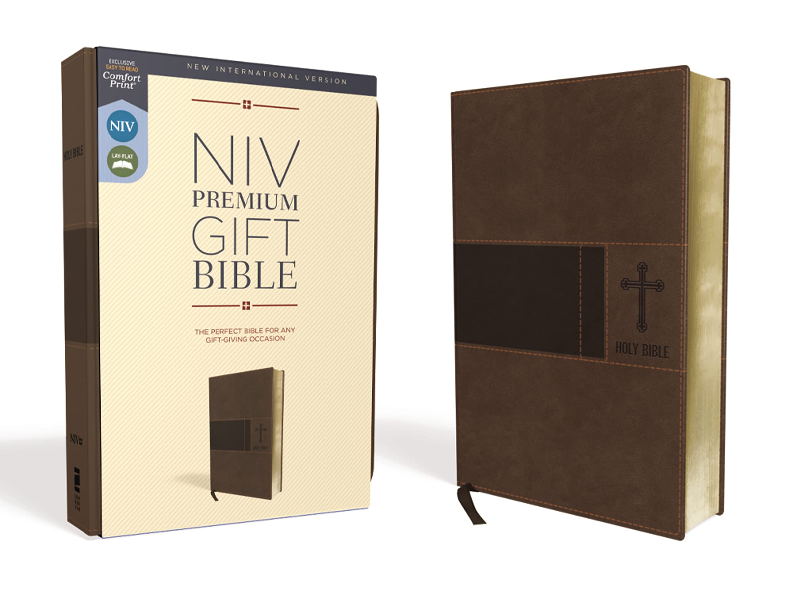 NIV, Premium Gift Bible, Leathersoft, Brown, Red Letter, Comfort Print: The Perfect Bible for Any Gift-Giving Occasion Film, Art & Culture