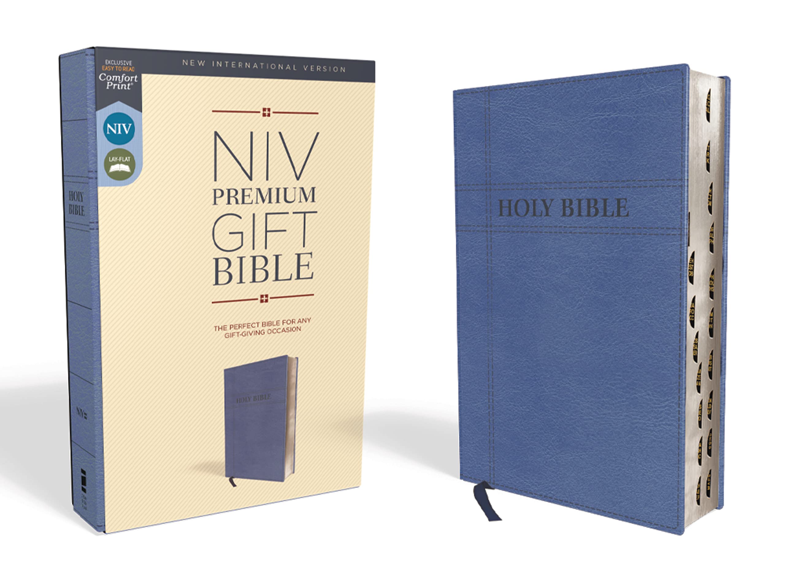 Niv, Premium Gift Bible, Leathersoft, Navy, Red Letter Edition, Indexed, Comfort Print Religion & Esotericism