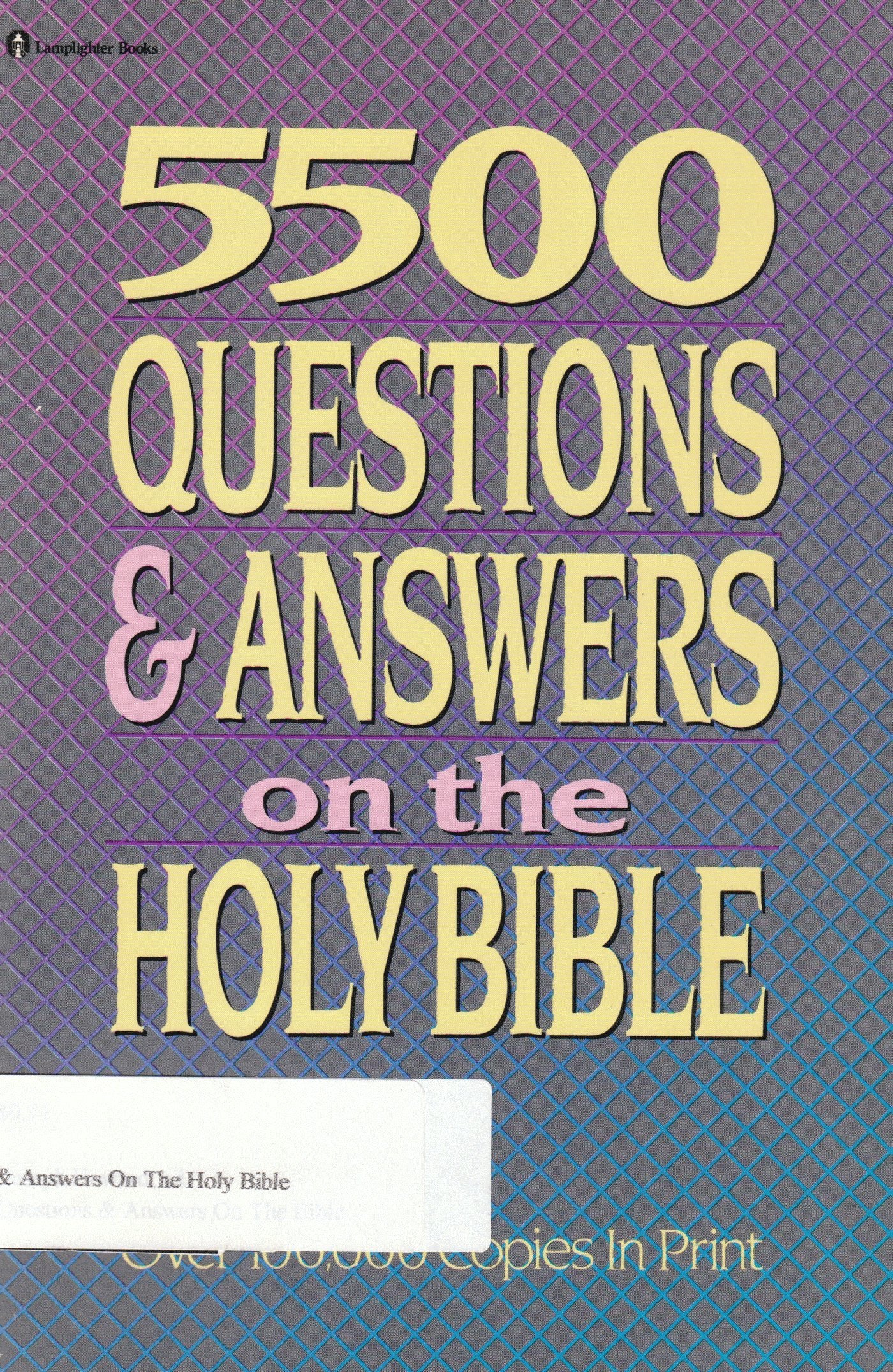 5500 Questions and Answers on the Holy Bible Religion & Esotericism