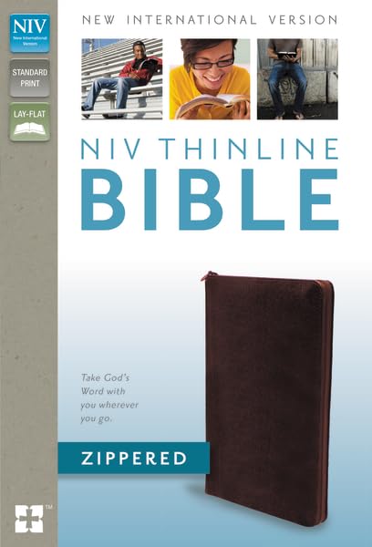 Holy Bible: New International Version, Burgundy, Bonded Leather, Zippered, Thinline book