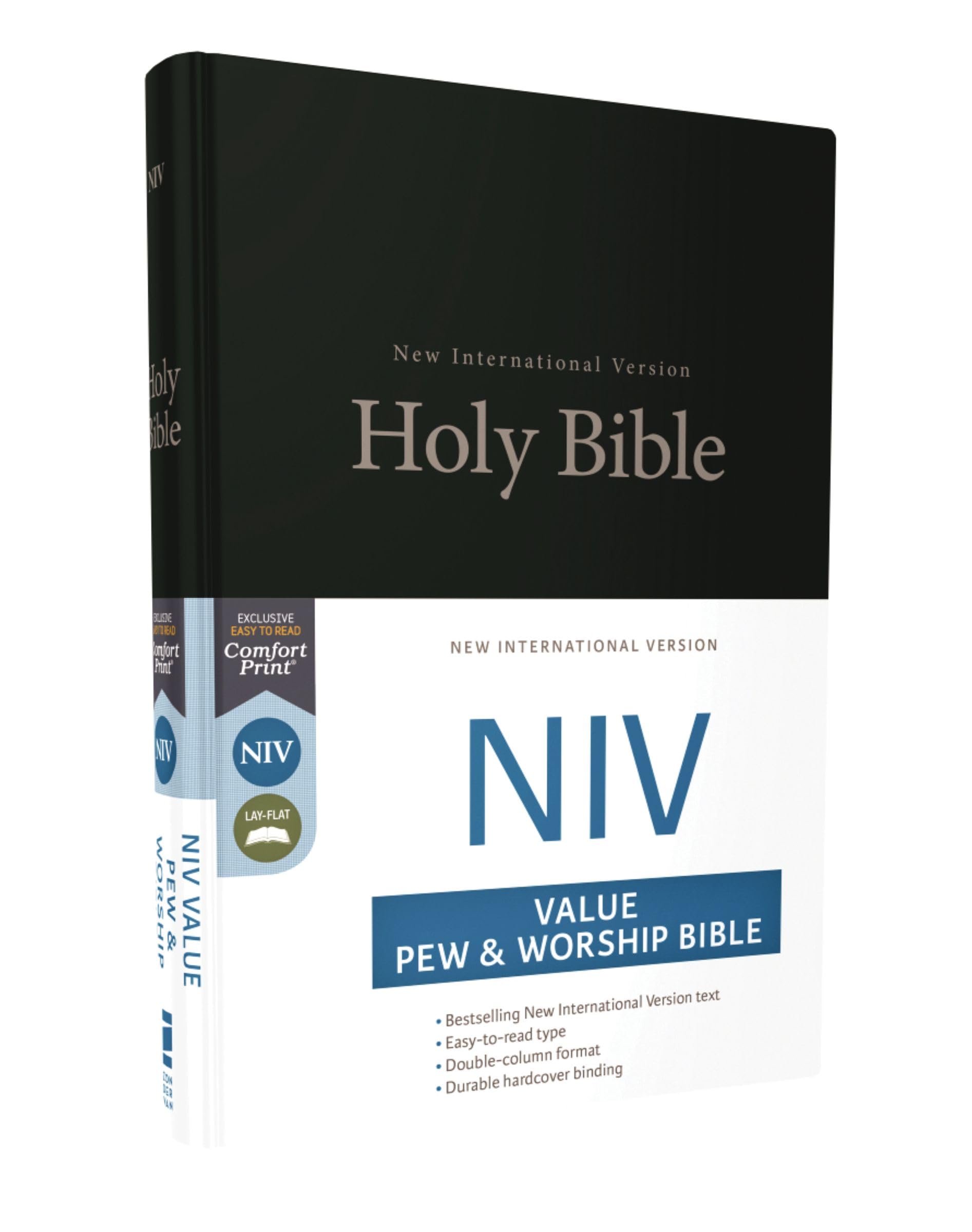 NIV, Church Bible (Value Pew Bible), Hardcover, Black: New International Version, Value Pew & Worship Film, Art & Culture