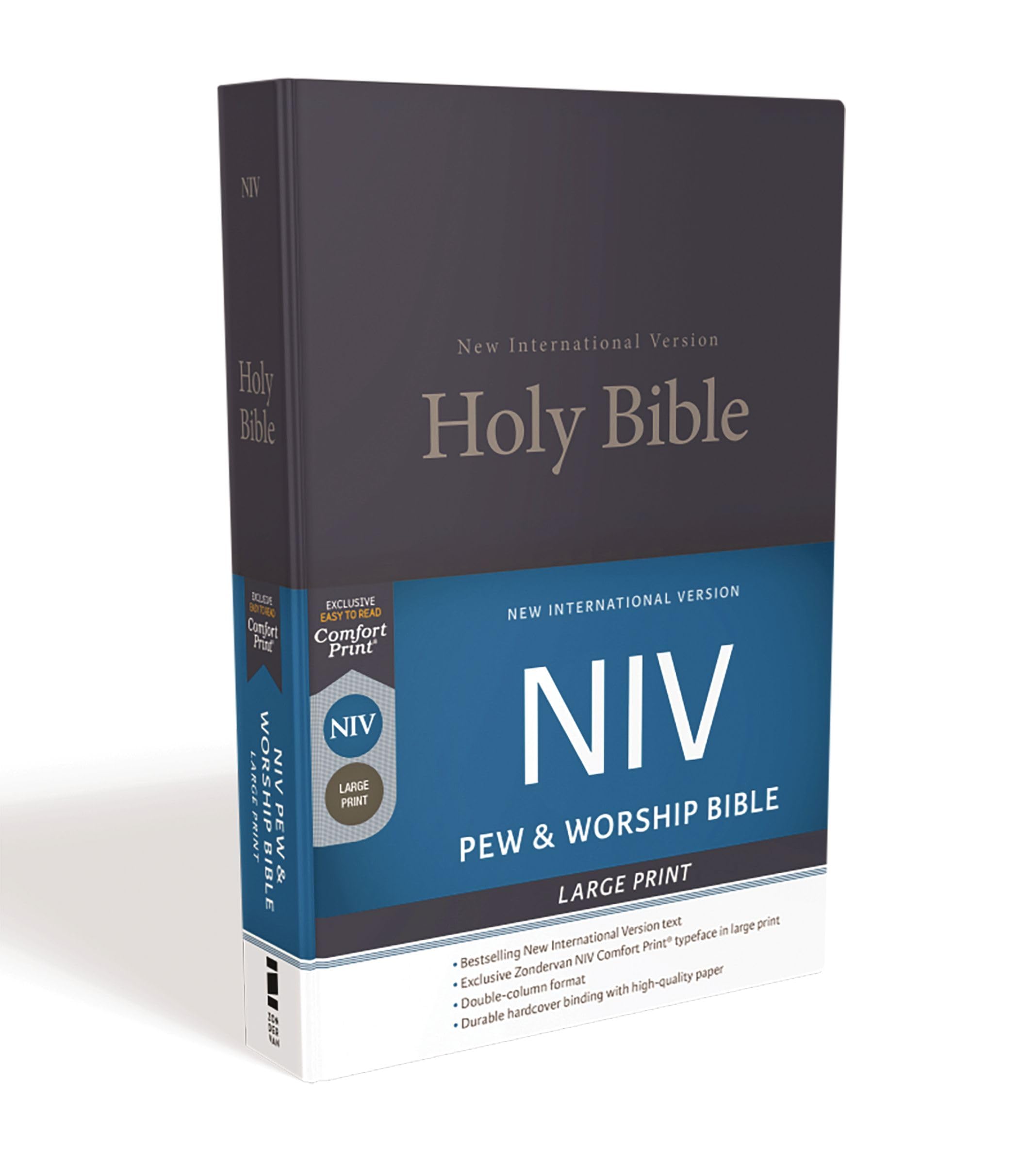 NIV, Church Bible (Pew Bible), Large Print, Hardcover, Blue, Comfort Print: New International Version, Blue, Pew and Worship Film, Art & Culture