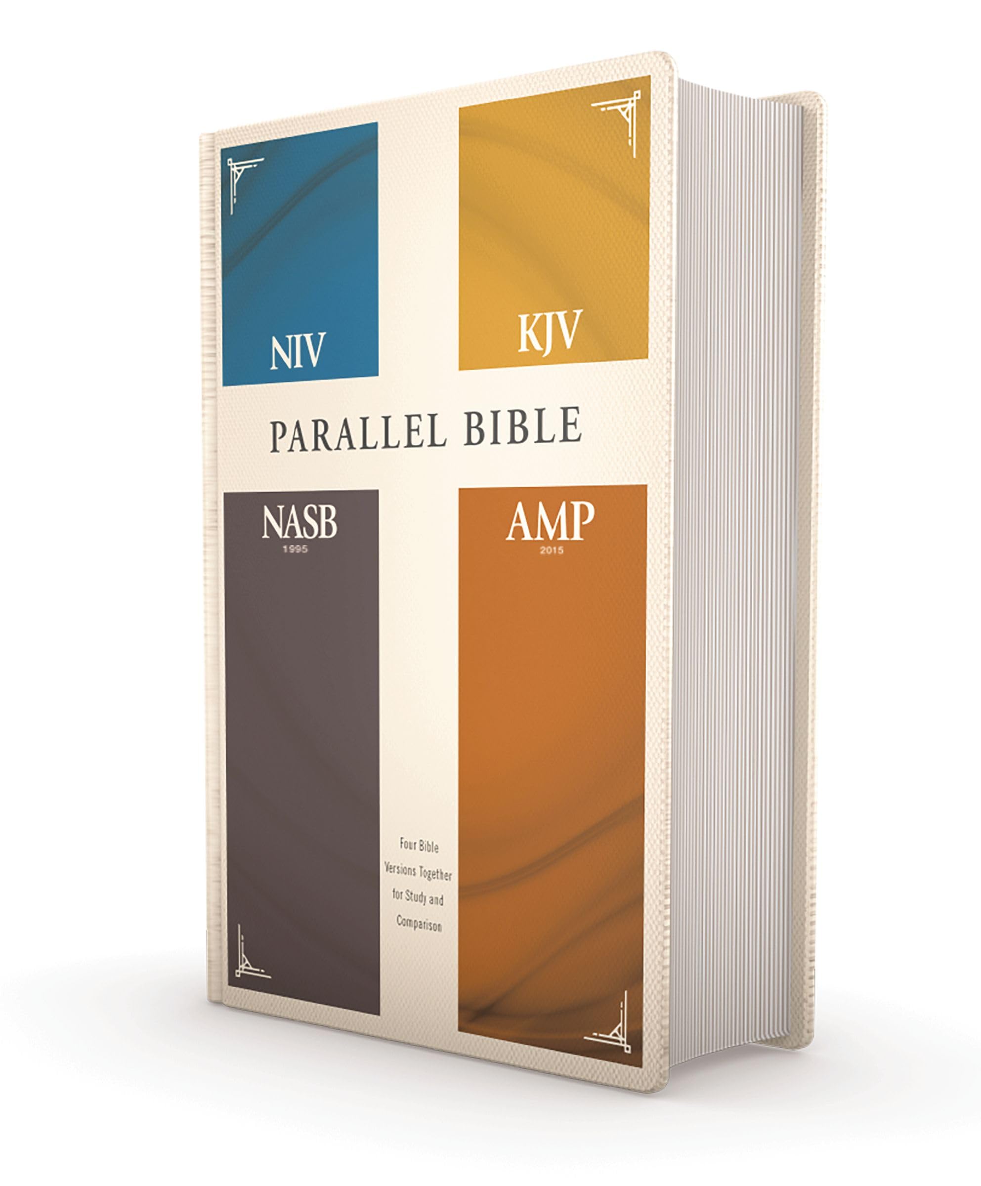 NIV, KJV, NASB, Amplified, Parallel Bible, Hardcover: Four Bible Versions Together for Study and Comparison Religion & Esotericism