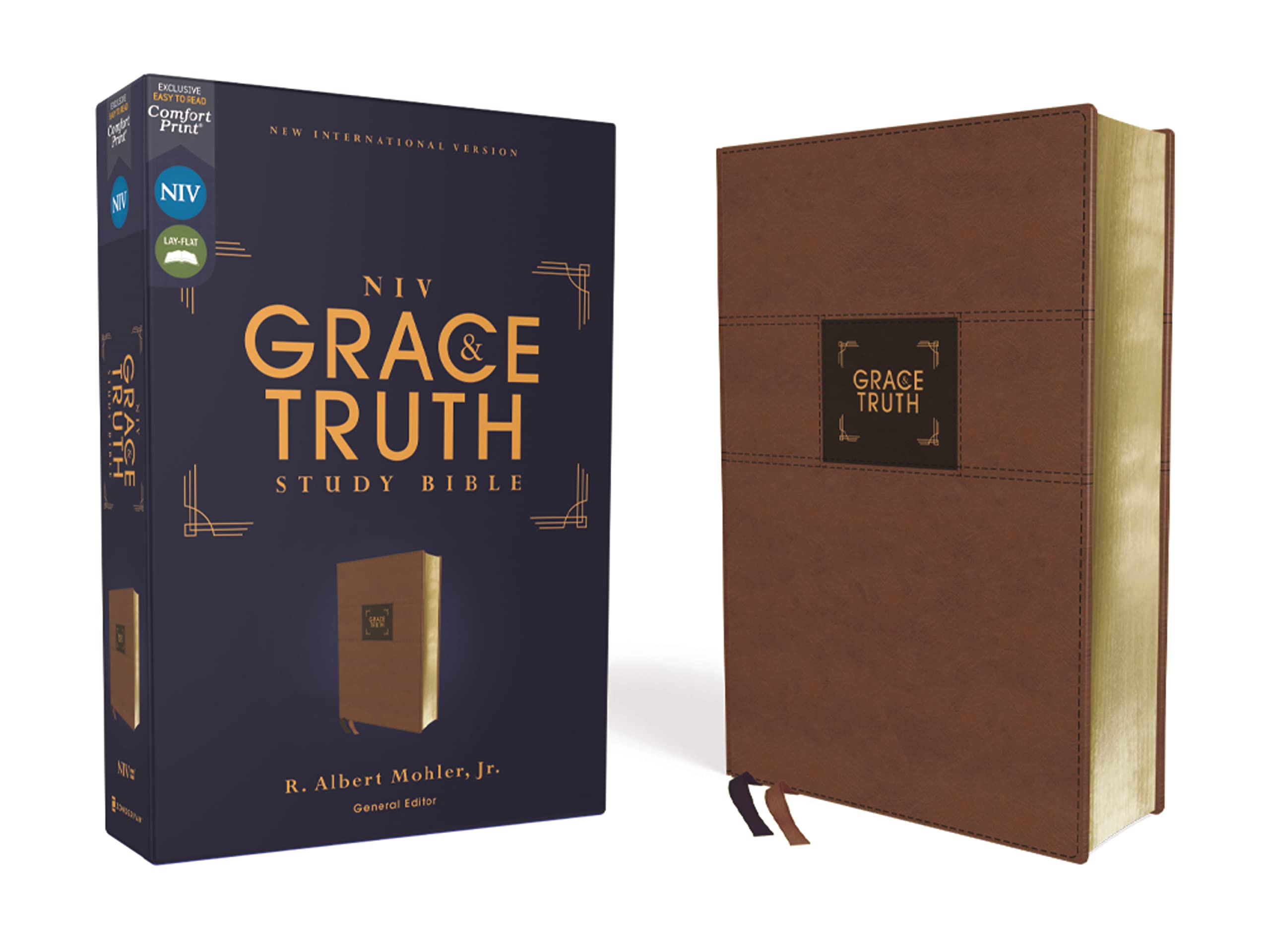NIV, The Grace and Truth Study Bible (Trustworthy and Practical Insights), Leathersoft, Brown, Red Letter, Comfort Print: New International Version, Brown, Leathersoft, Comfort Print Religion & Esotericism