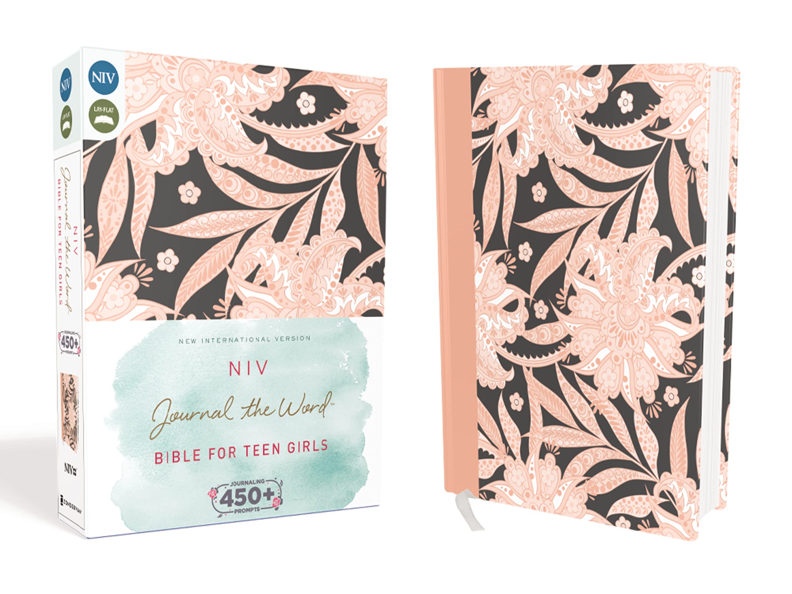 NIV, Journal the Word Bible for Teen Girls, Hardcover, Pink Floral, Red Letter: Includes Over 450 Journaling Prompts! book