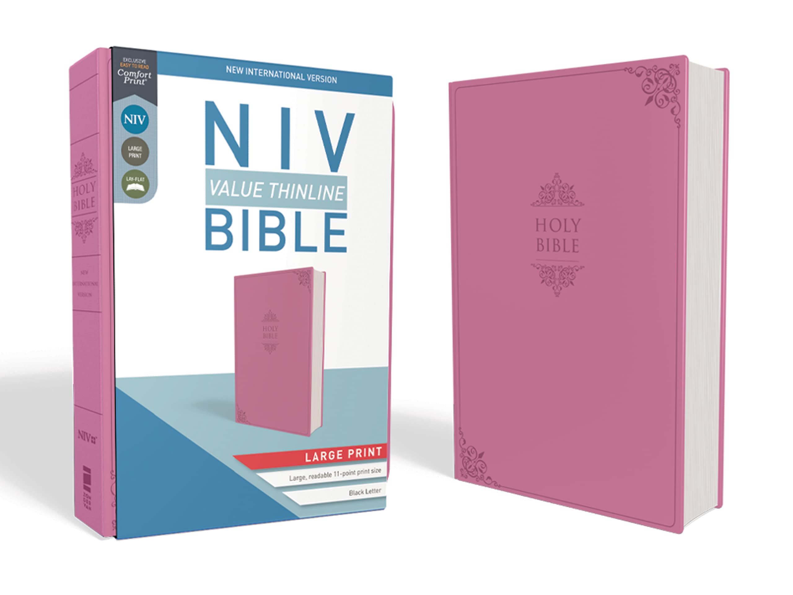 NIV, Value Thinline Bible, Large Print, Imitation Leather, Pink Film, Art & Culture