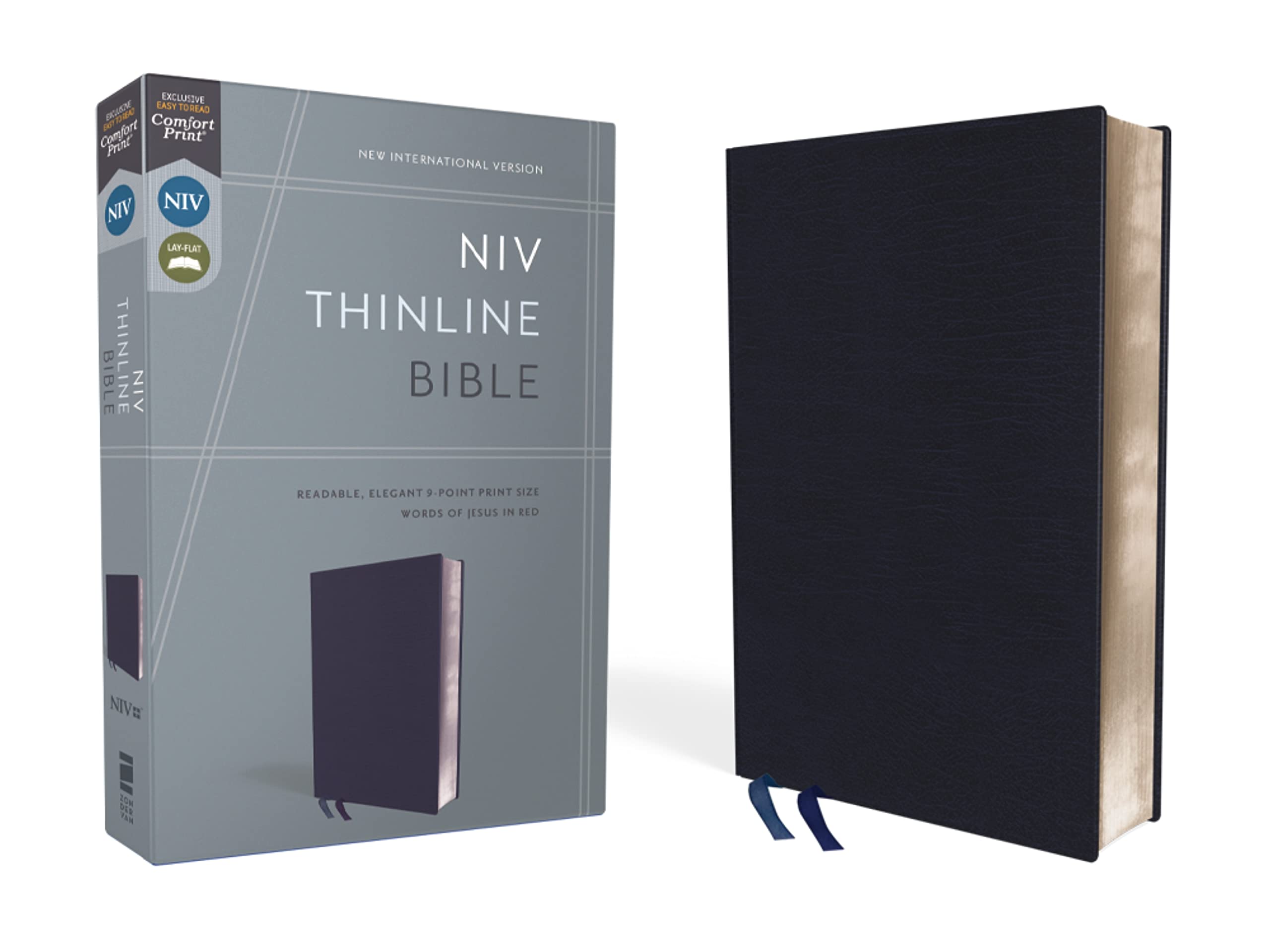 NIV, Thinline Bible, Bonded Leather, Navy, Red Letter, Comfort Print: New International Version, Navy, Bonded Leather, Thinline, Red Letter Film, Art & Culture