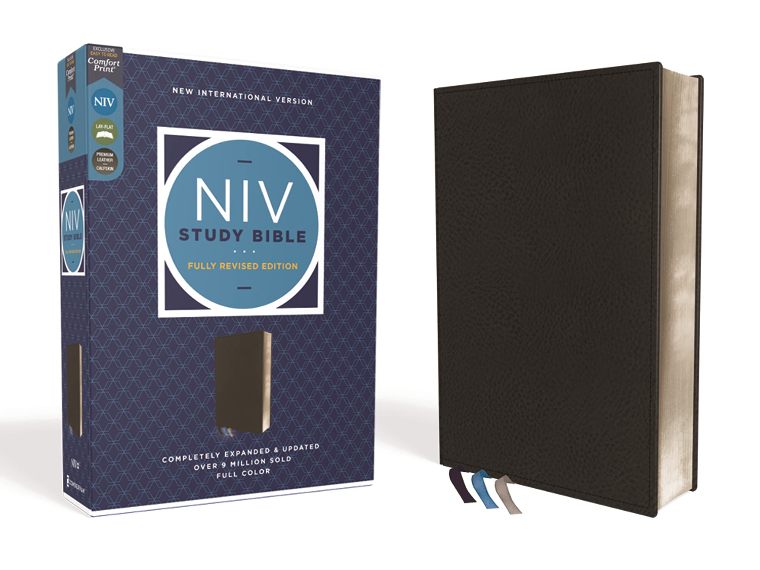 NIV Study Bible, Fully Revised Edition, Genuine Leather, Black, Red Letter, Comfort Print: New International Version, Study Bible, Black, Genuine Leather, Calfskin, Red Letter, Comfort Print Film, Art & Culture