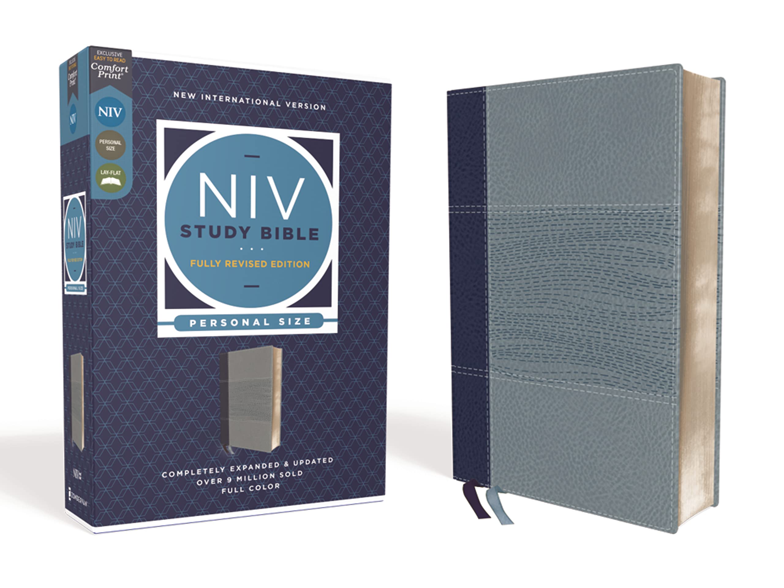 NIV Study Bible, Fully Revised Edition (Study Deeply. Believe Wholeheartedly.), Personal Size, Leathersoft, Navy/Blue, Red Letter, Comfort Print: New ... Personal Size, Red Letter, Comfort Print Film, Art & Culture