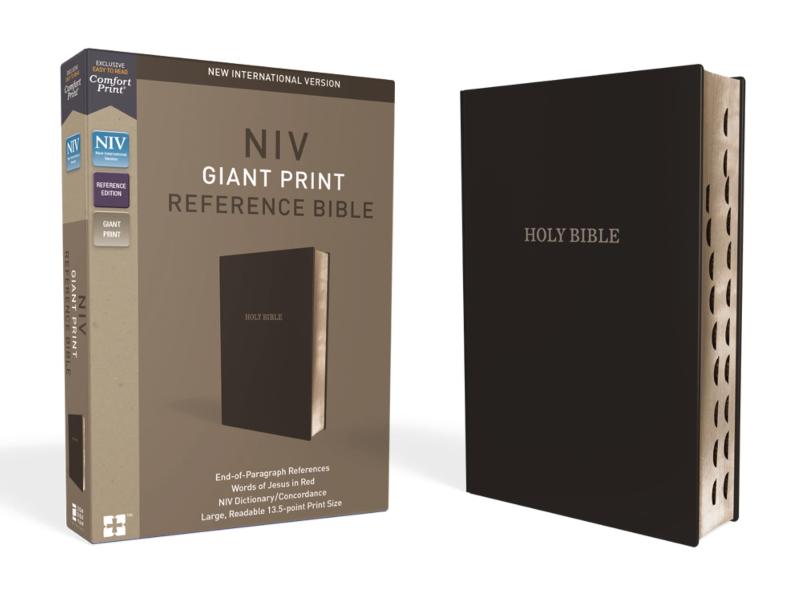 NIV, Reference Bible, Giant Print, Leather-Look, Black, Red Letter, Thumb Indexed, Comfort Print: New International Version, Black Leather-look, Reference Bible: Red Letter Edition Film, Art & Culture