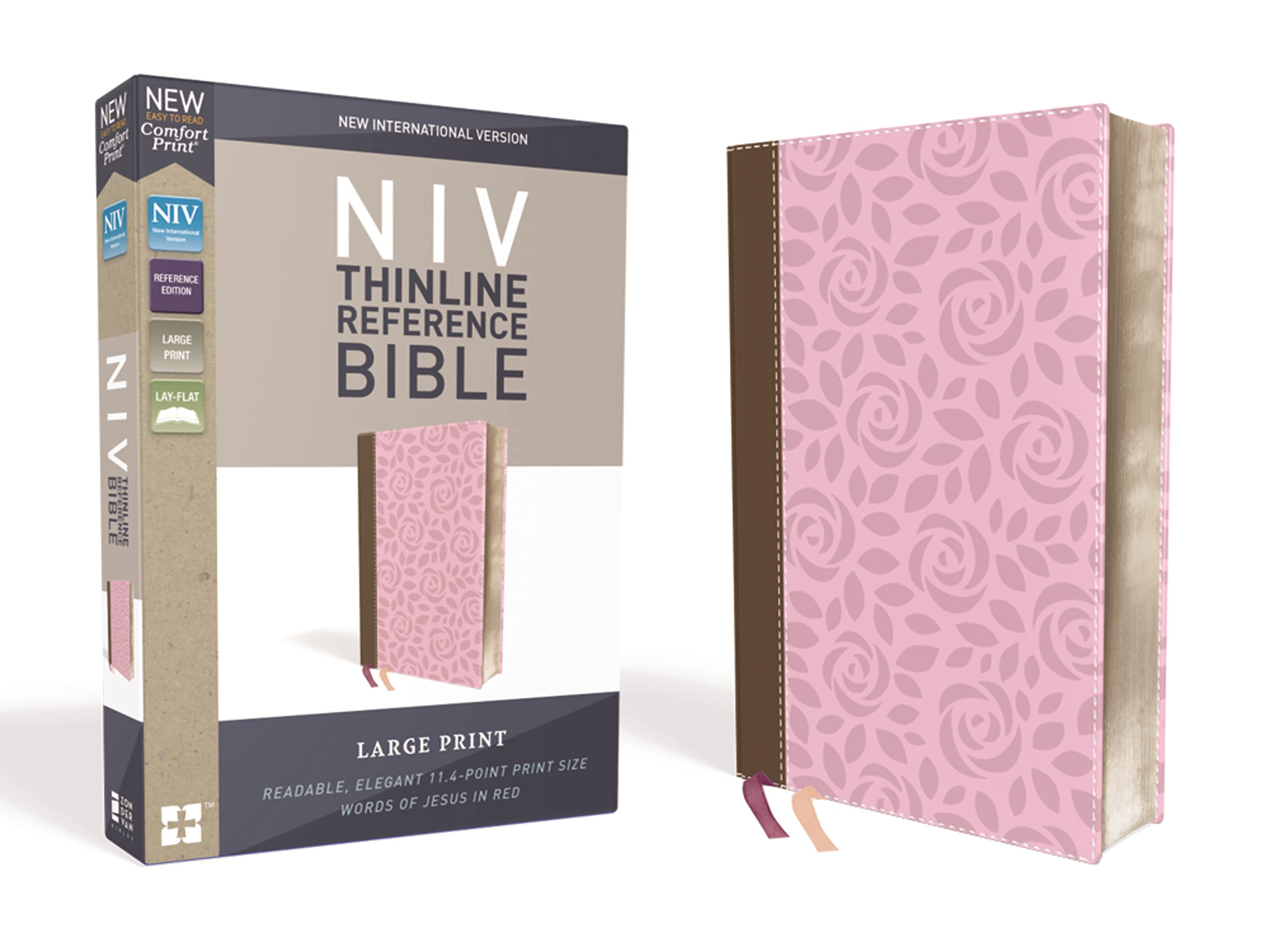 NIV, Thinline Reference Bible, Large Print, Leathersoft, Pink/Brown, Red Letter, Comfort Print: New International Version, Pink/Brown, Leathersoft, Thinline Reference Bible: Red Letter Edition Film, Art & Culture