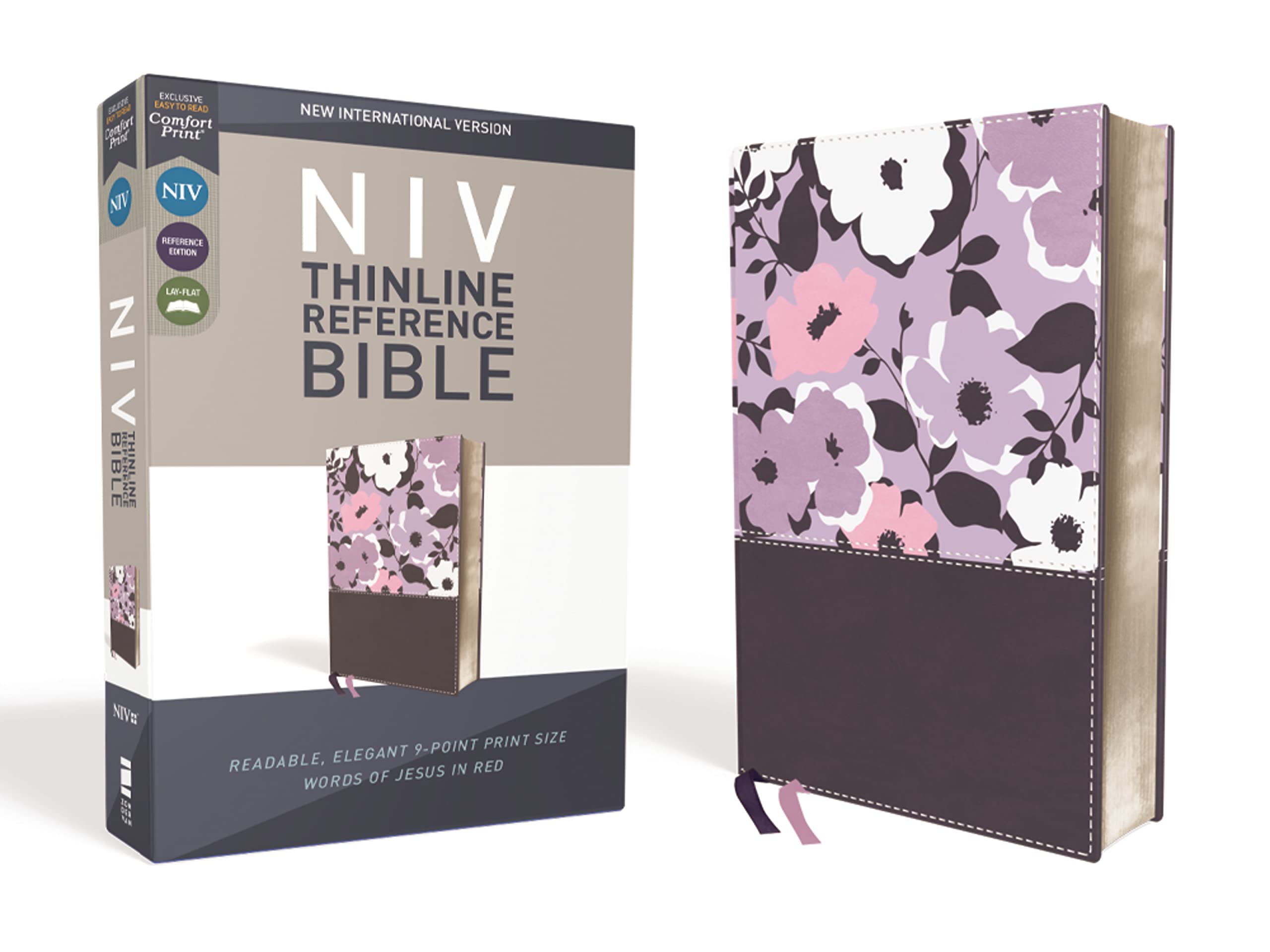 NIV, Thinline Reference Bible, Leathersoft, Purple, Red Letter, Comfort Print: New International Version, Dark Orchid / Grape, Leathersoft, Thinline Reference, Comfort Print Film, Art & Culture