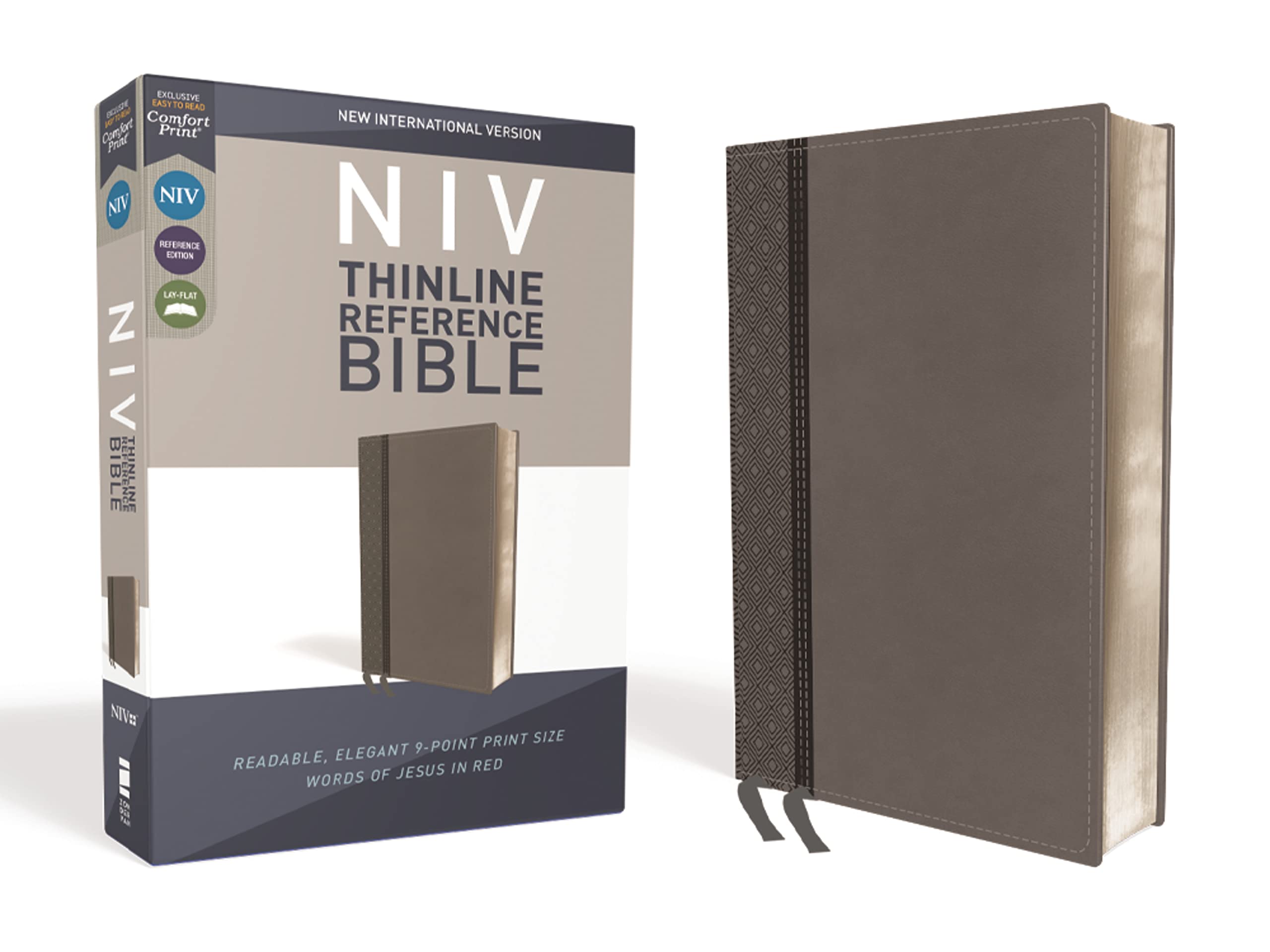 NIV, Thinline Reference Bible, Leathersoft, Gray, Red Letter, Comfort Print: New International Version, Charcoal Leathersoft, Thinline Reference Bible: Red Letter Edition Film, Art & Culture