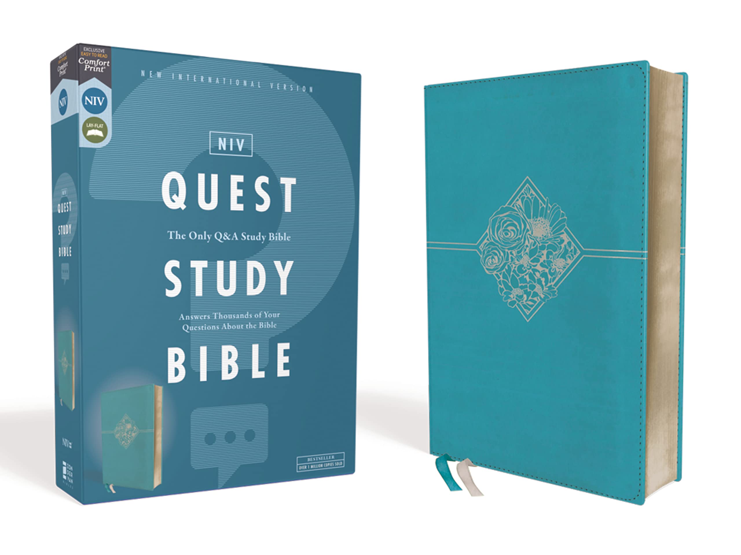 NIV, Quest Study Bible, Leathersoft, Teal, Comfort Print: The Only Q and A Study Bible Film, Art & Culture