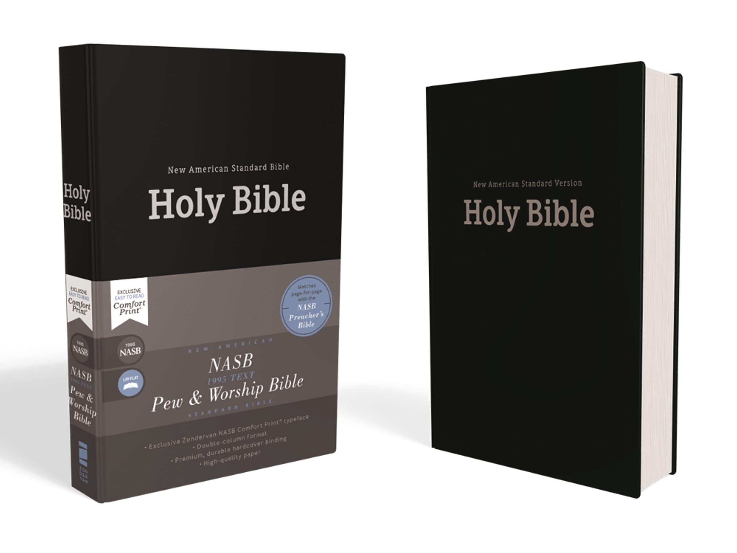 NASB, Church Bible (Pew Bible), Hardcover, Black, 1995 Text, Comfort Print Film, Art & Culture