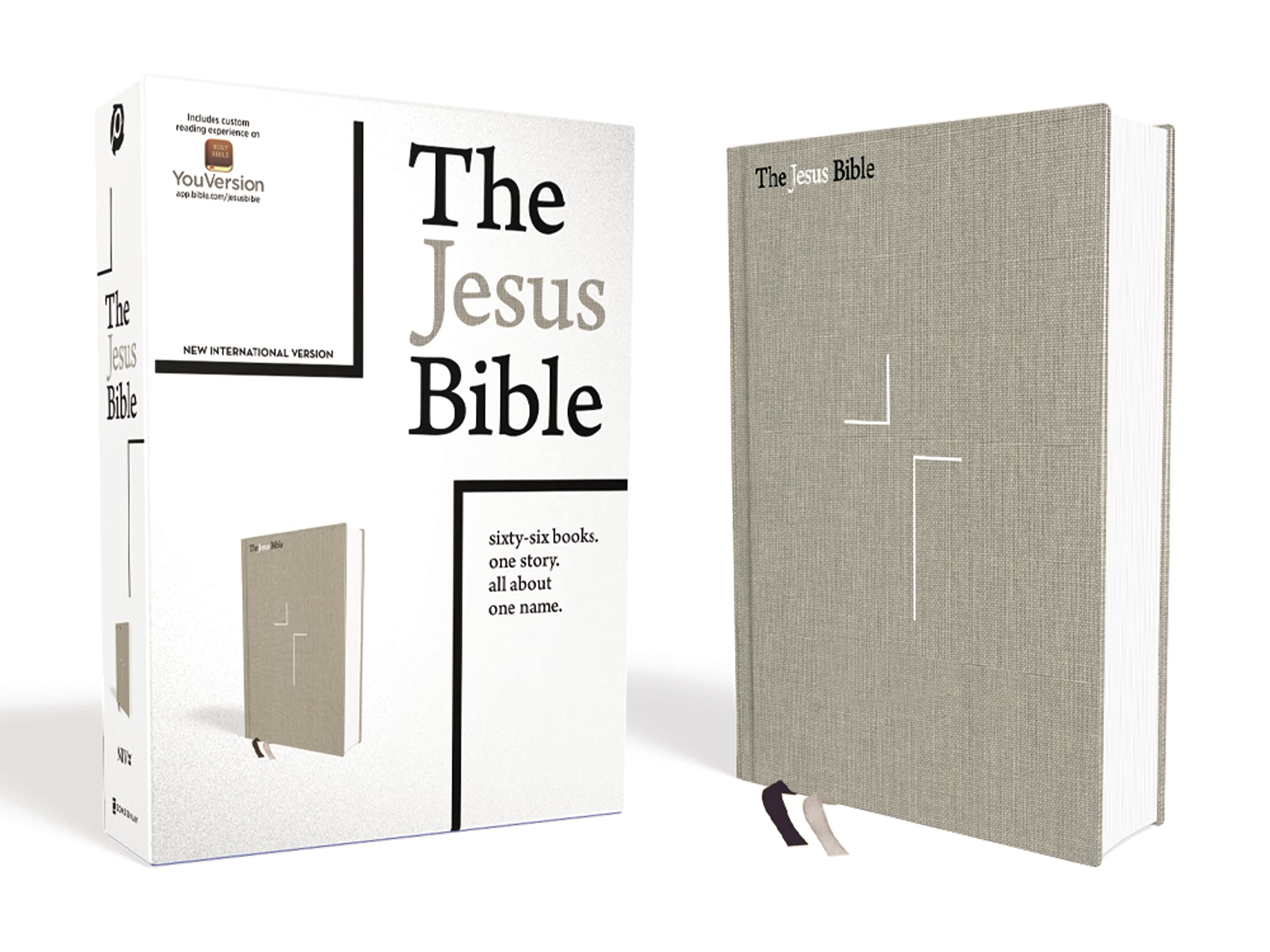 The Jesus Bible, NIV Edition, Cloth over Board, Gray Linen, Comfort Print: The Jesus Bible, New International Version, Gray Linen, Comfort Print Religion & Esotericism