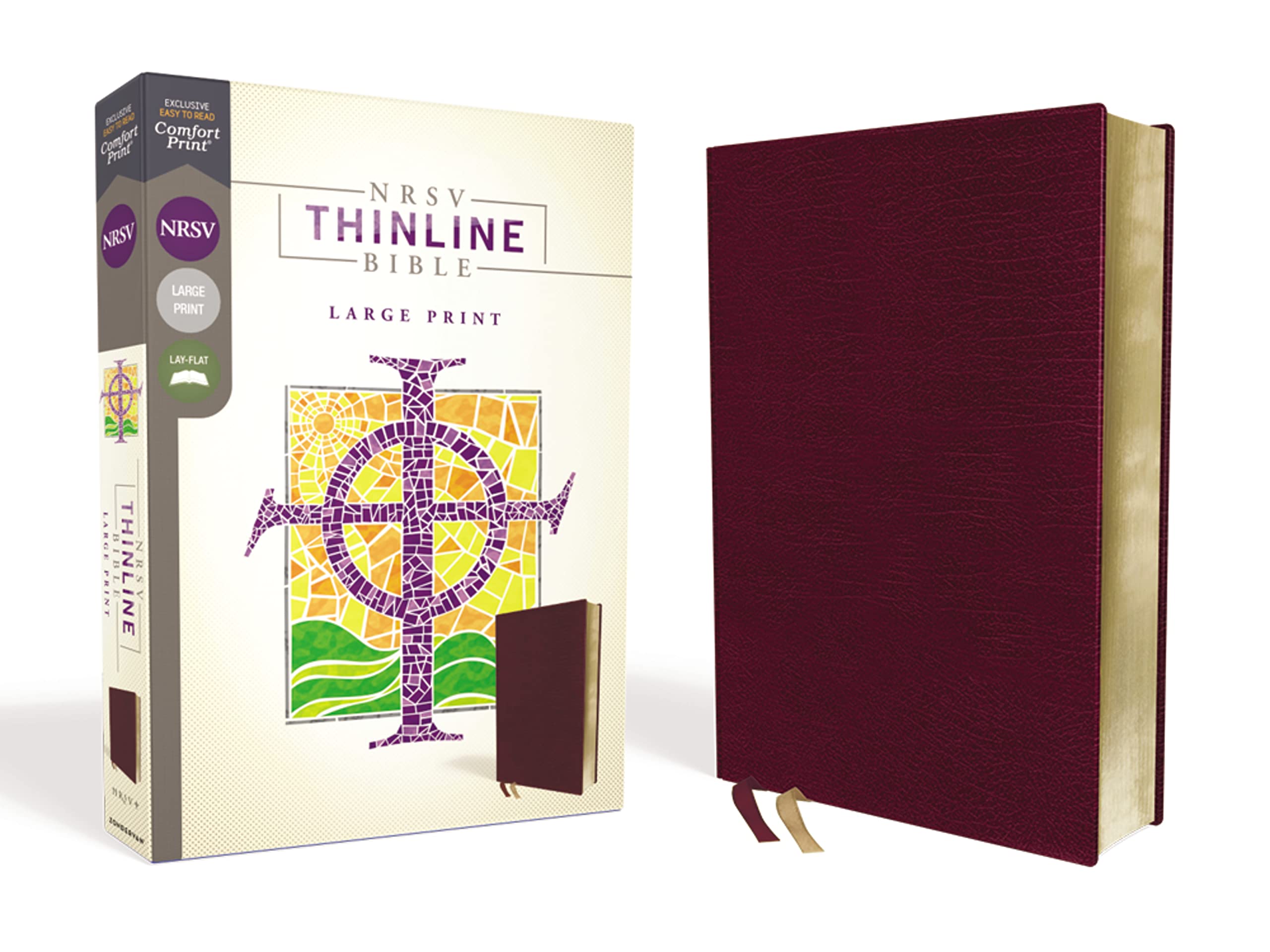 NRSV, Thinline Bible, Large Print, Bonded Leather, Burgundy, Comfort Print: New Revised Standard Version, Burgundy Bonded Leather, Thinline Film, Art & Culture