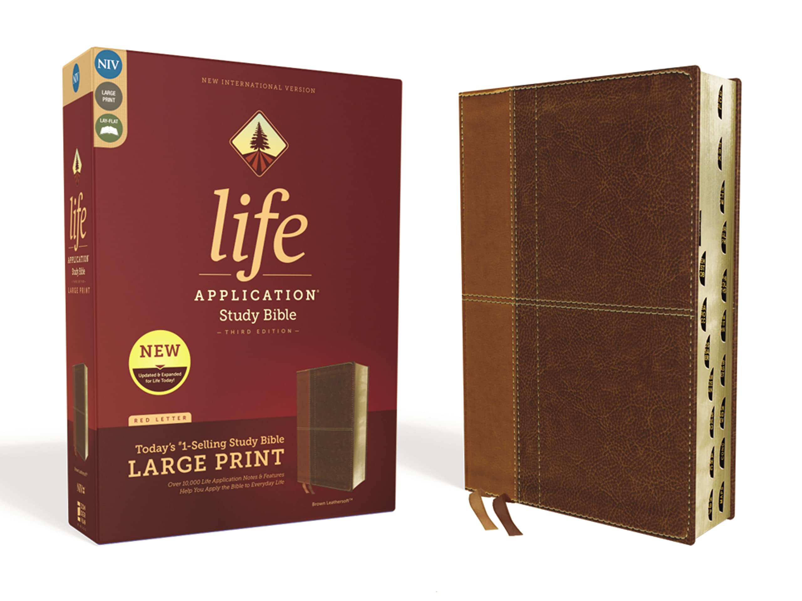 NIV, Life Application Study Bible, Third Edition, Large Print, Leathersoft, Brown, Red Letter, Thumb Indexed: New International Version, Brown, Leathersoft, Red Letter Film, Art & Culture