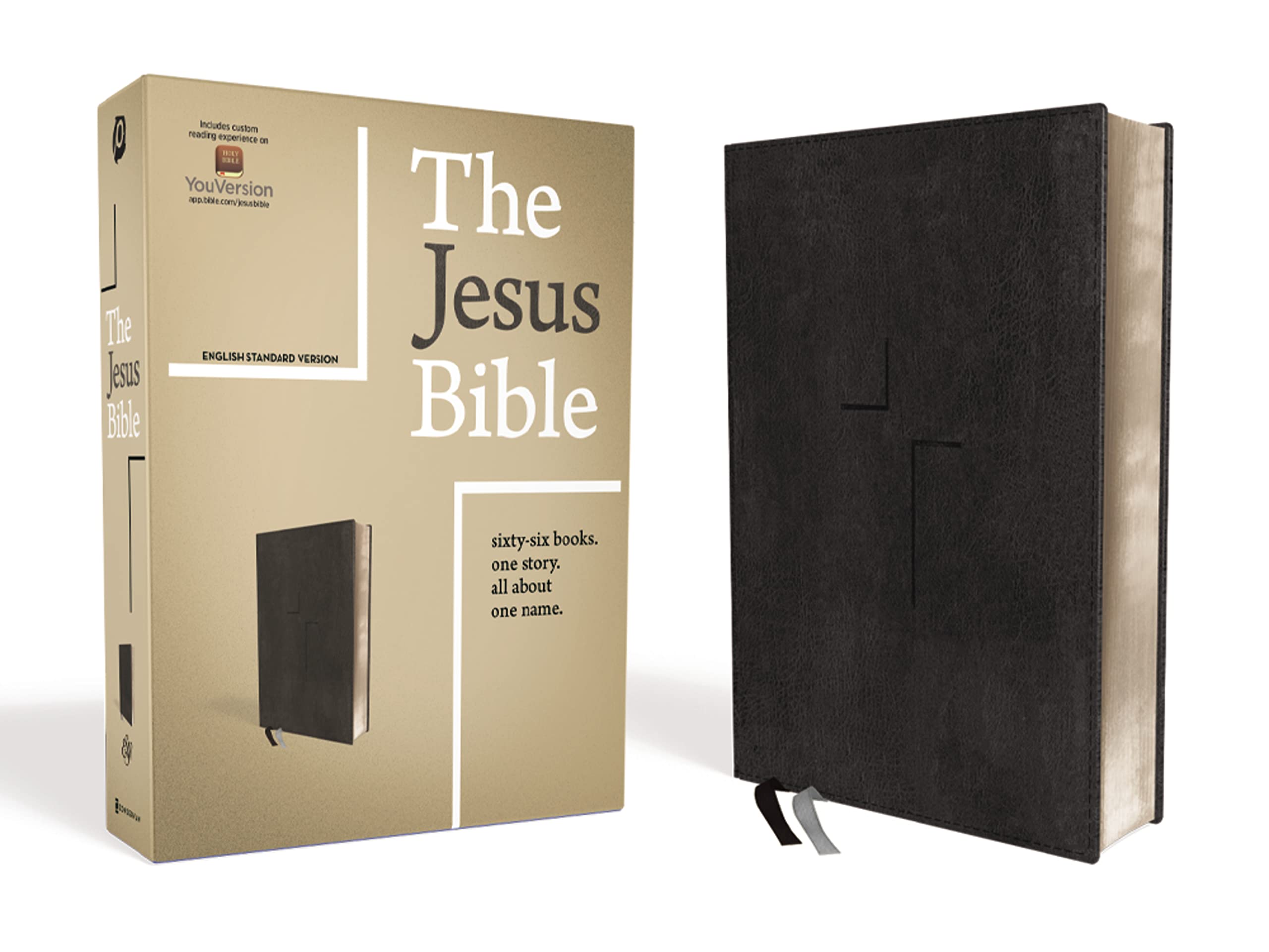The Jesus Bible, ESV Edition, Leathersoft, Black: English Standard Version, Black Leathersoft: Sixty-Six Books. One Story. All About One Name. Film, Art & Culture