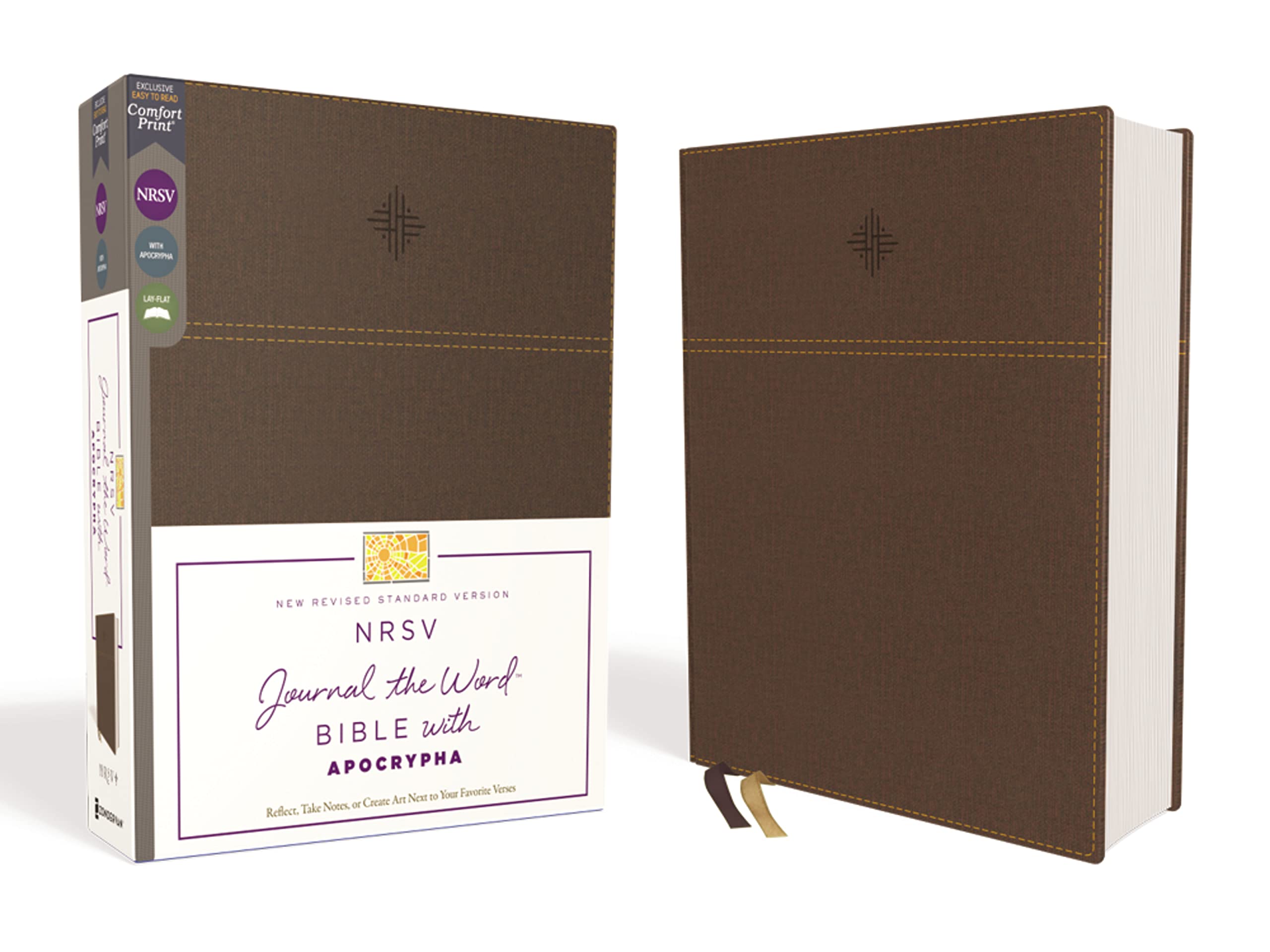 NRSV, Journal the Word Bible with Apocrypha, Leathersoft, Brown, Comfort Print: Reflect, Journal, or Create Art Next to Your Favorite Verses Film, Art & Culture