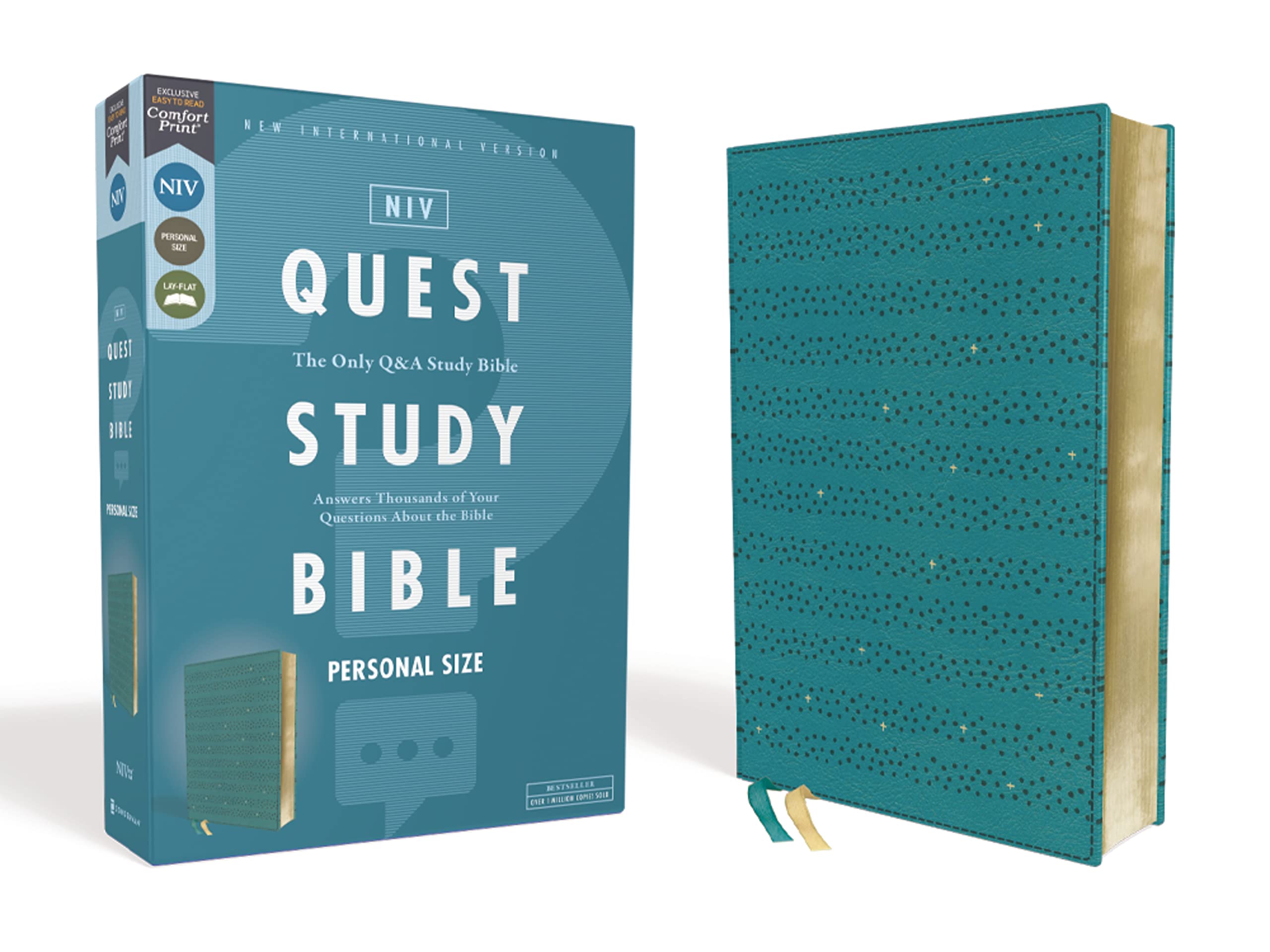 Niv, Quest Study Bible, Personal Size, Leathersoft, Teal, Comfort Print Religion & Esotericism